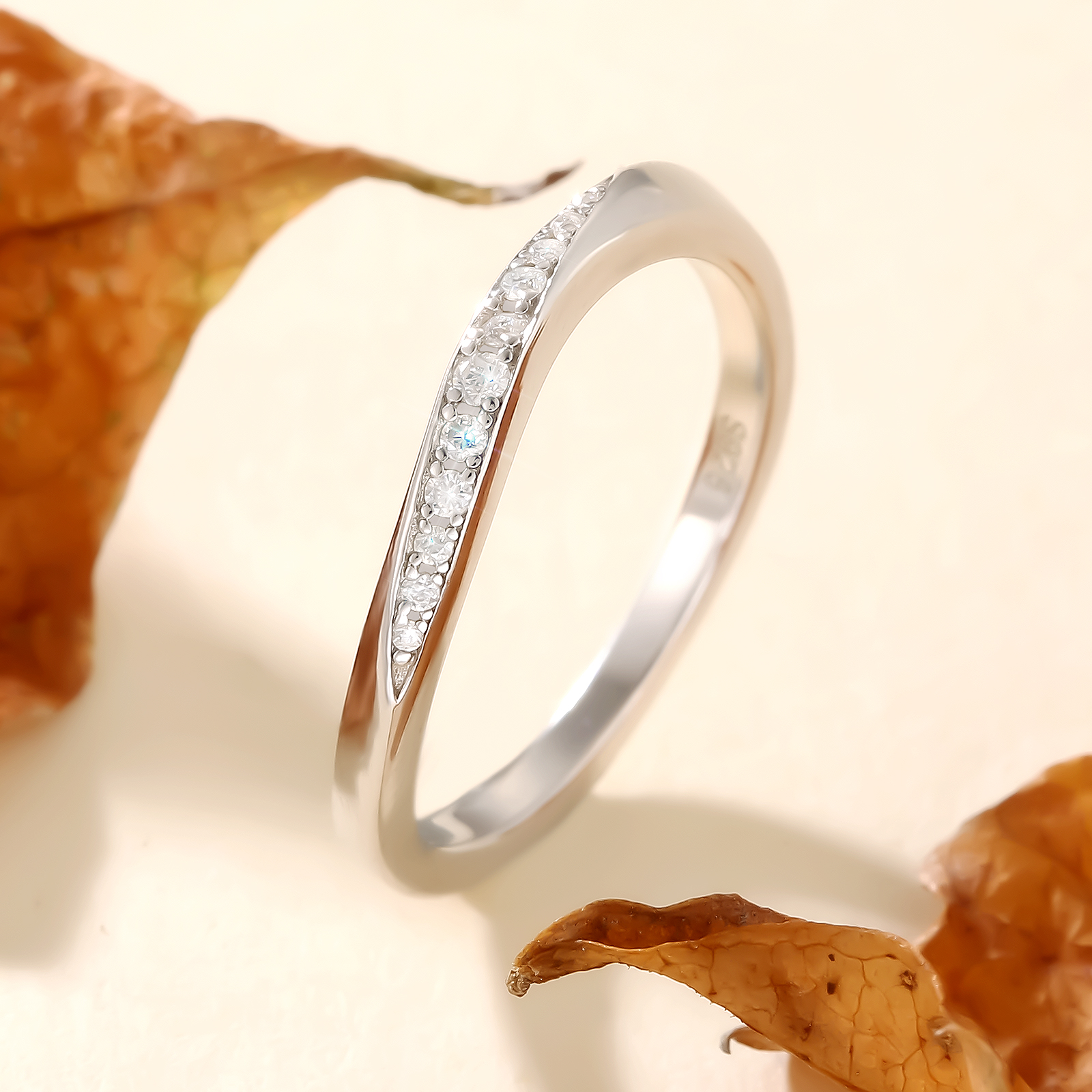 0.04カラット VVS1 モアサナイト リング レディース 0215 KRKC