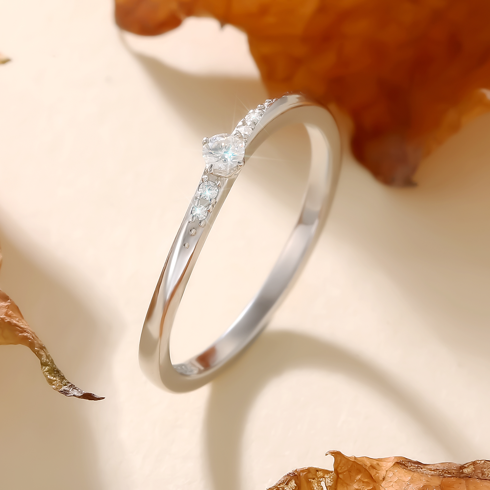 0.07カラット VVS1 モアサナイト リング レディース 0216 KRKC