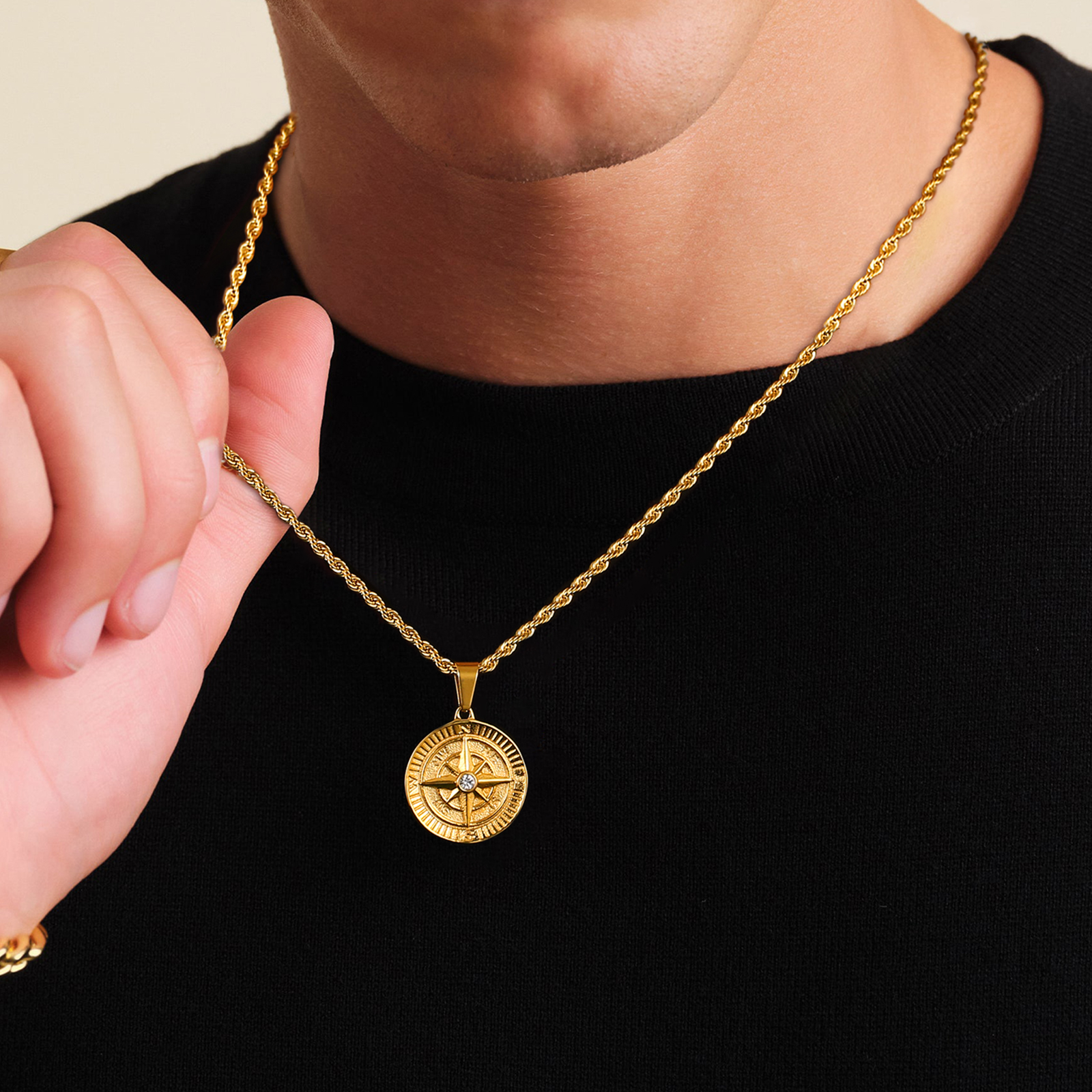 コンパス コイン ネックレス メンズ CPLP KRKC