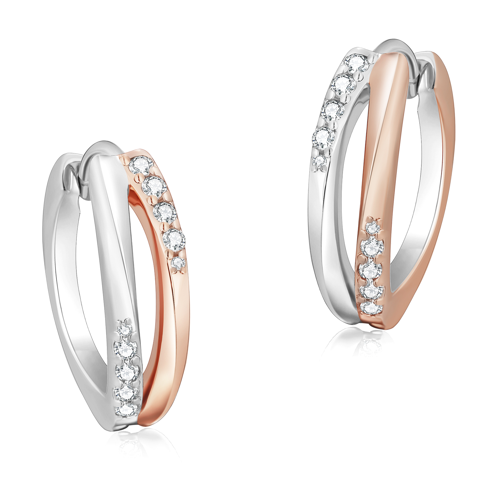 KRKCシルバー925フープピアスレディース