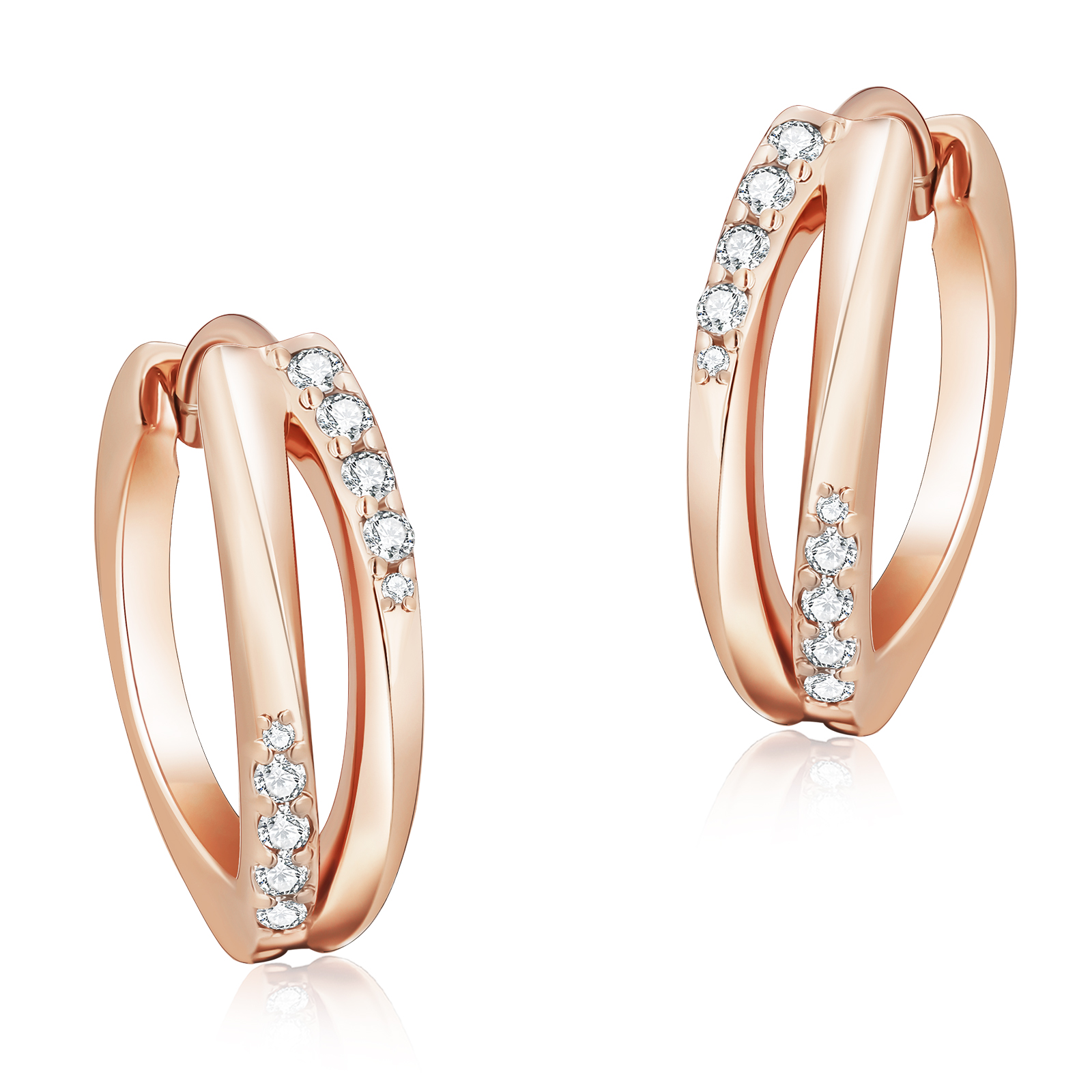 KRKCシルバー925フープピアスレディース