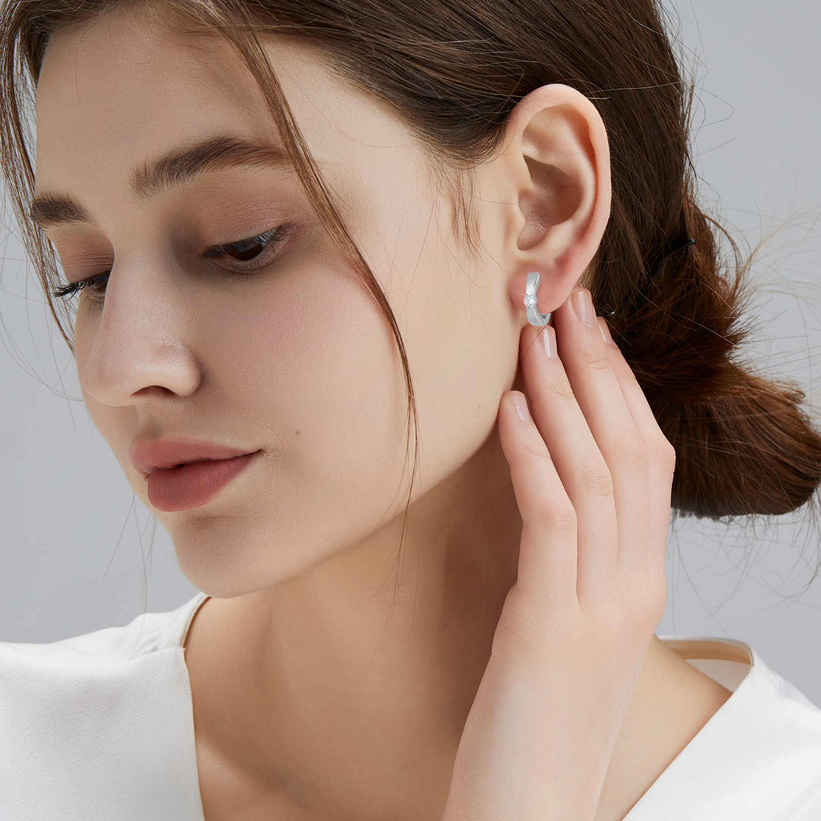 シルバー925フープピアスレディース KRKC