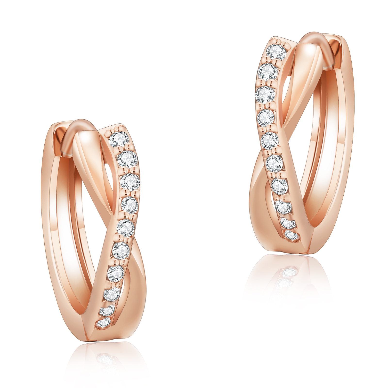 KRKCシルバー925　Ｘジルコニフープピアスレディース