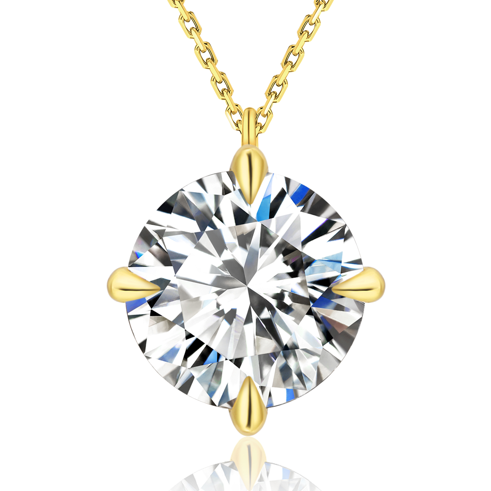 0.5~4.0カラット モアサナイト ペンダント ネックレス レディース VVS1 0296 KRKC