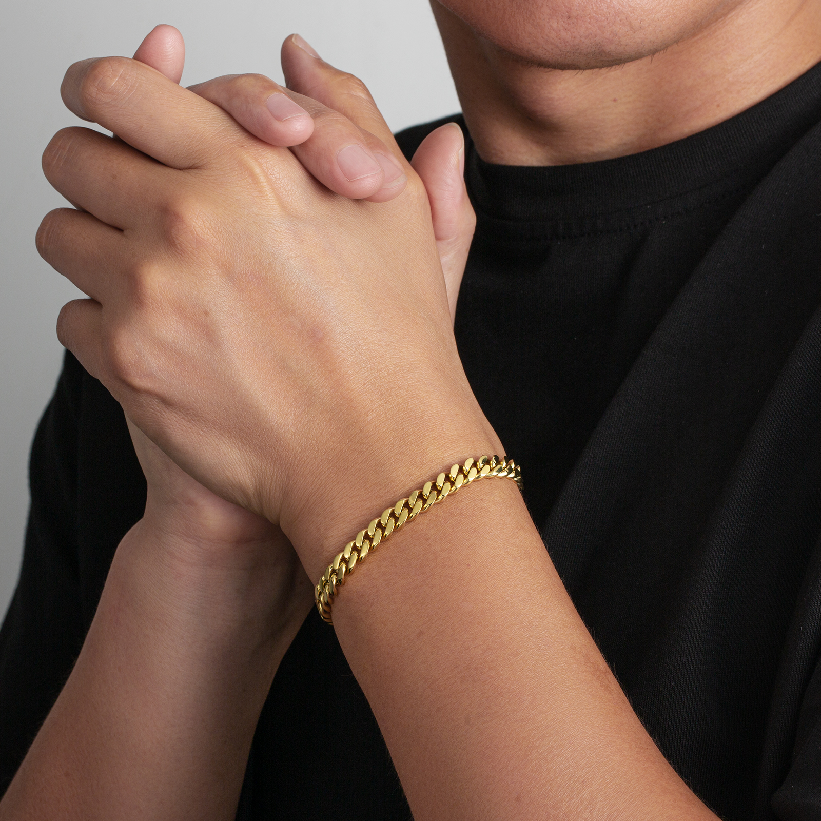 【NEW】幅7mm 14k マイアミ 2面 喜平 ブレスレット  KRKC