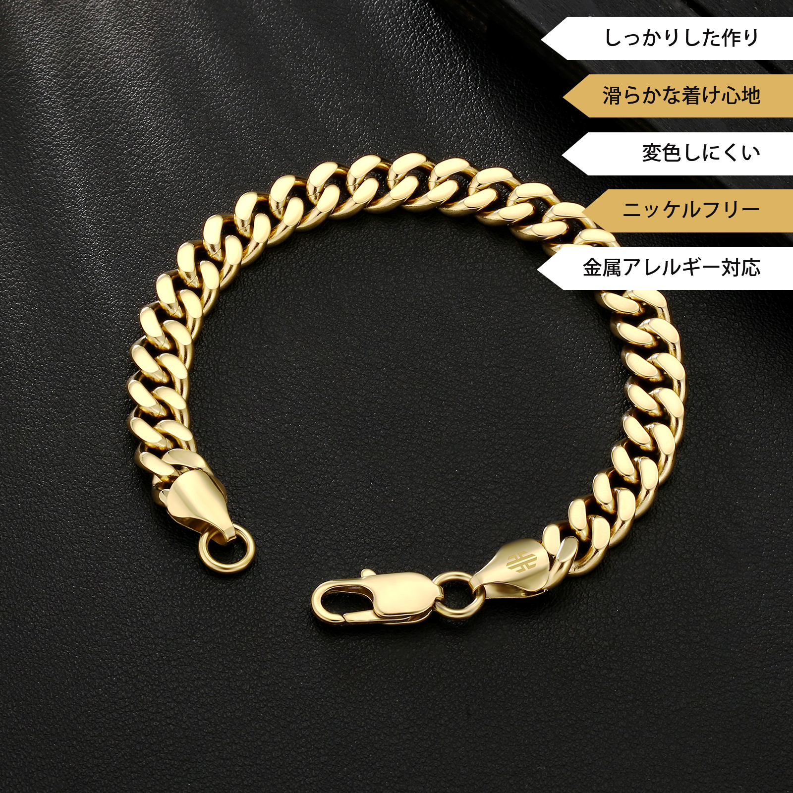 【NEW】幅9mm 14k マイアミ 2面 喜平 ブレスレット  KRKC