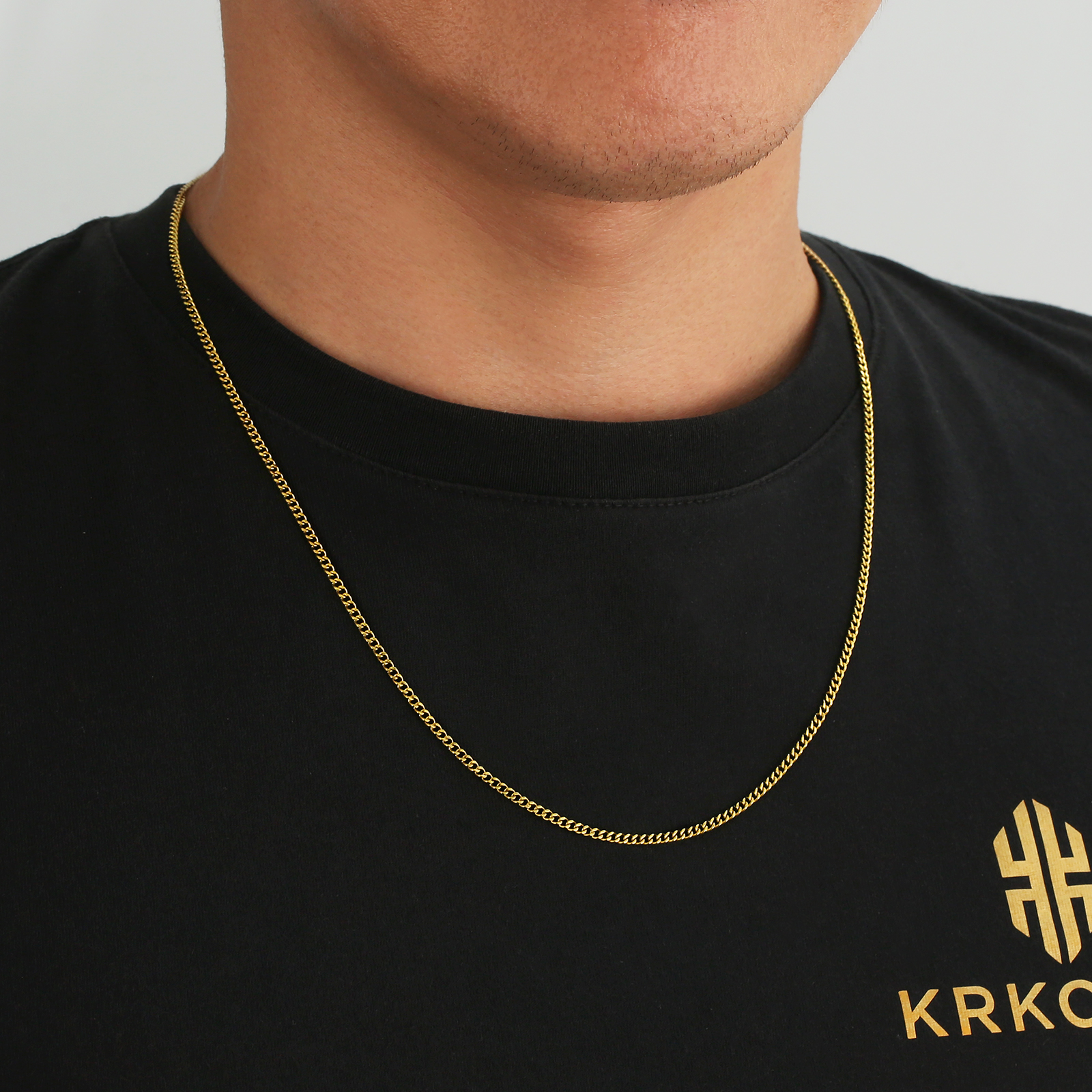 【NEW】14k マイアミ 2面 喜平 ネックレス 幅2mm KRKC