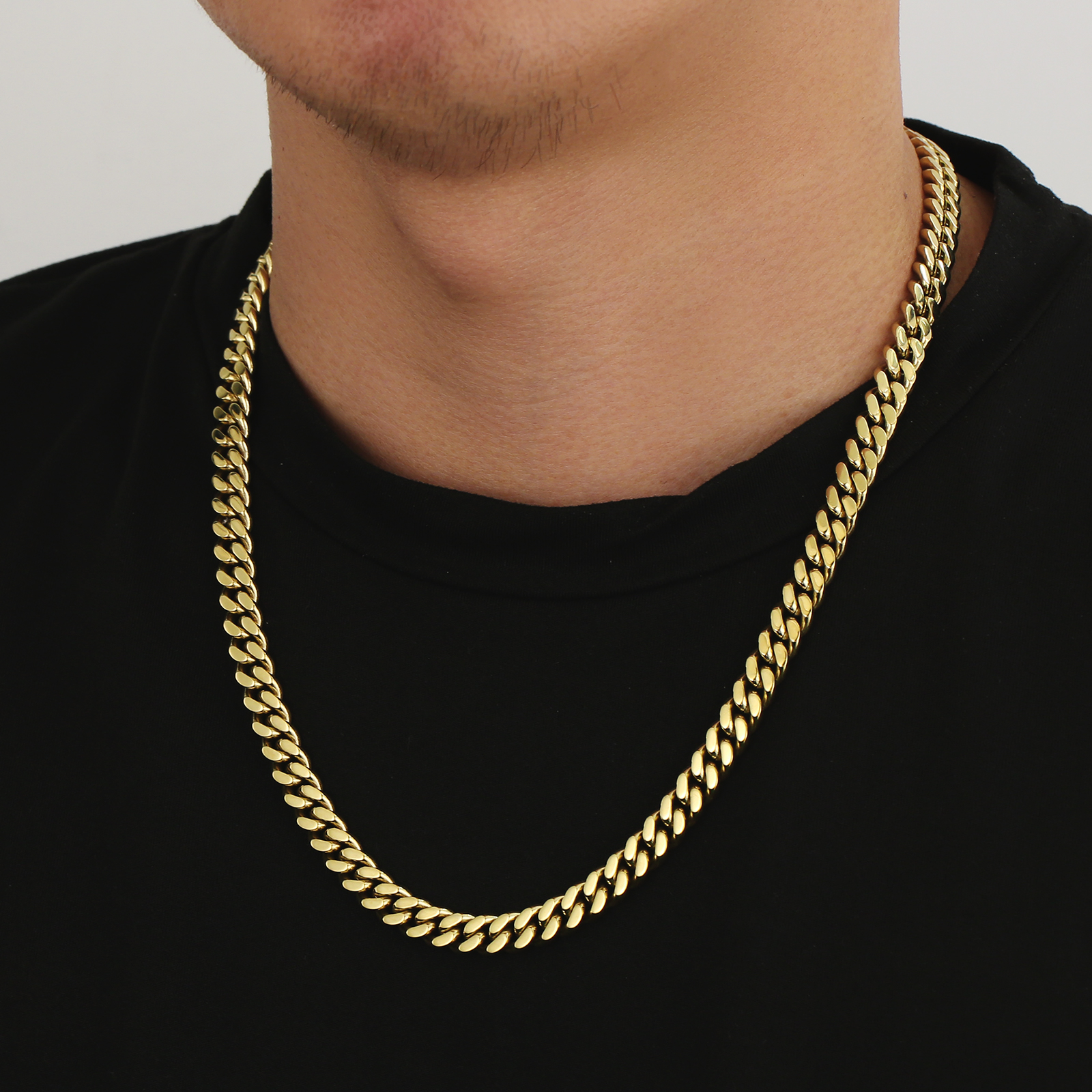 【NEW】14k マイアミ 2面 喜平 ネックレス 幅8mm KRKC