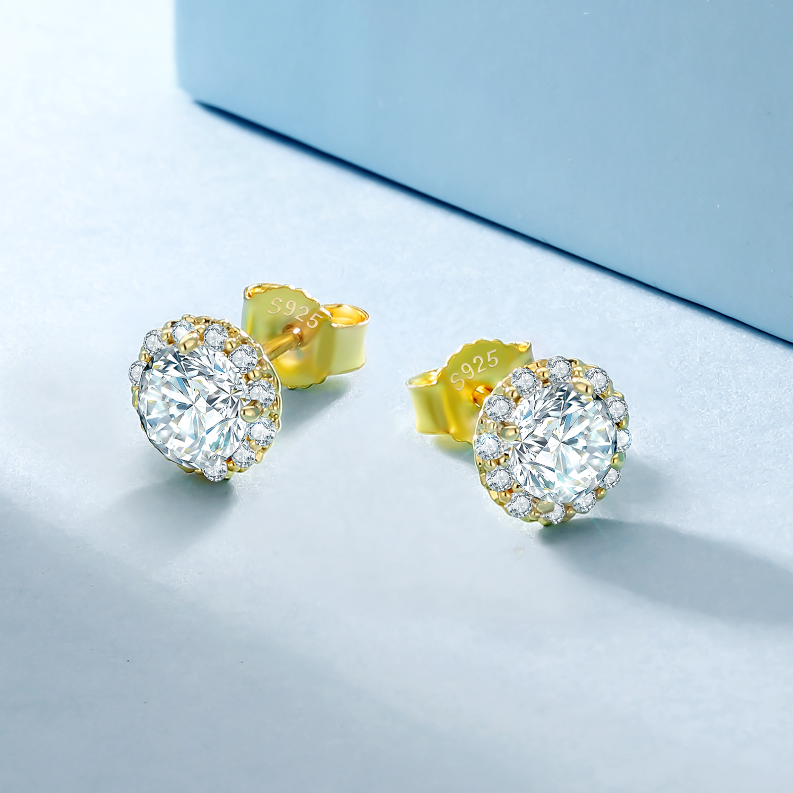 0.5/1カラット モアサナイト スタッド ピアス S925 KRKC