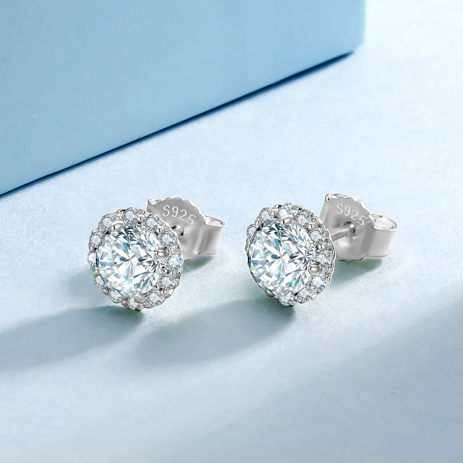 0.5/1カラット モアサナイト スタッド ピアス S925 KRKC