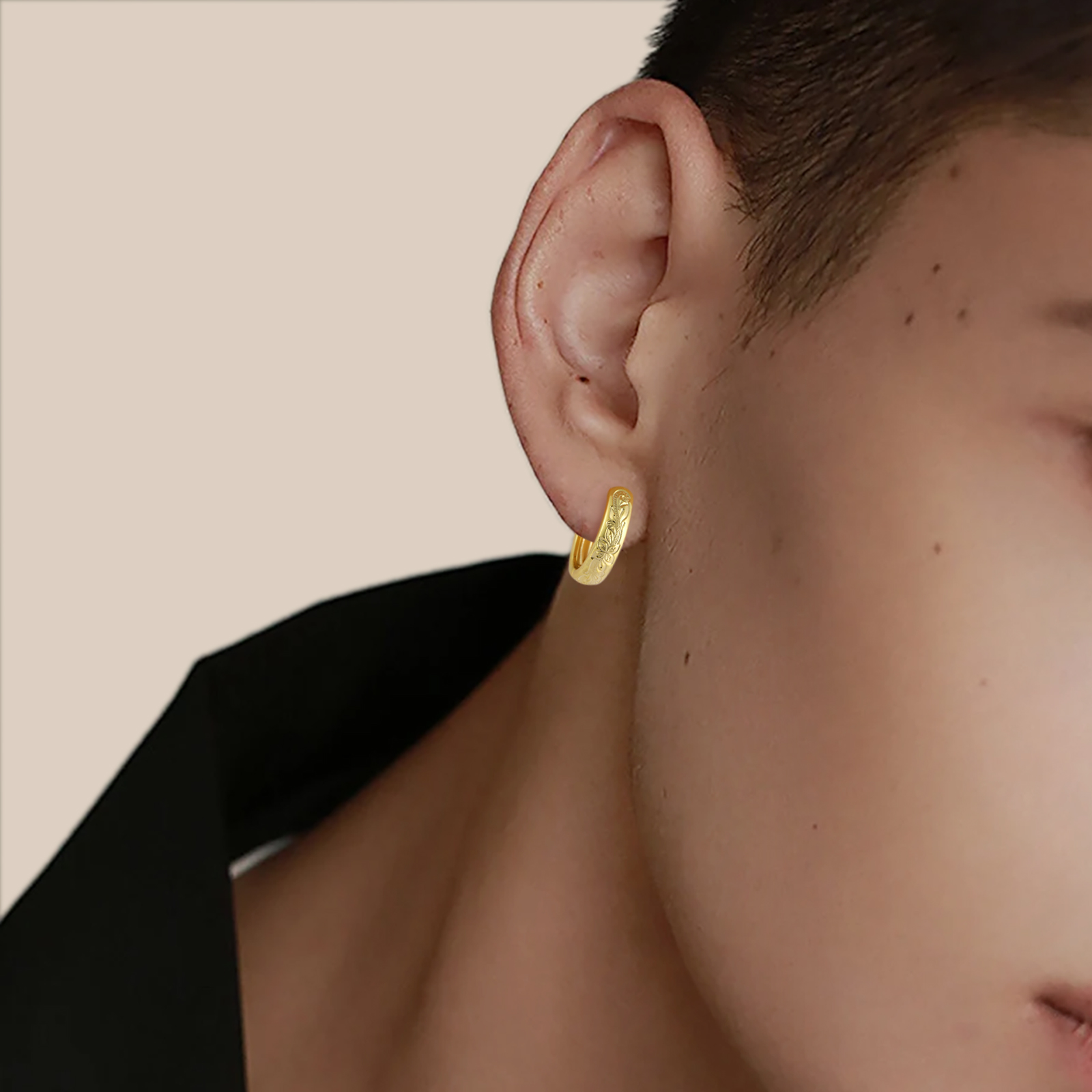 KRKC ハワイアンジュエリーフープピアス　シルバー925 　男女兼用　 