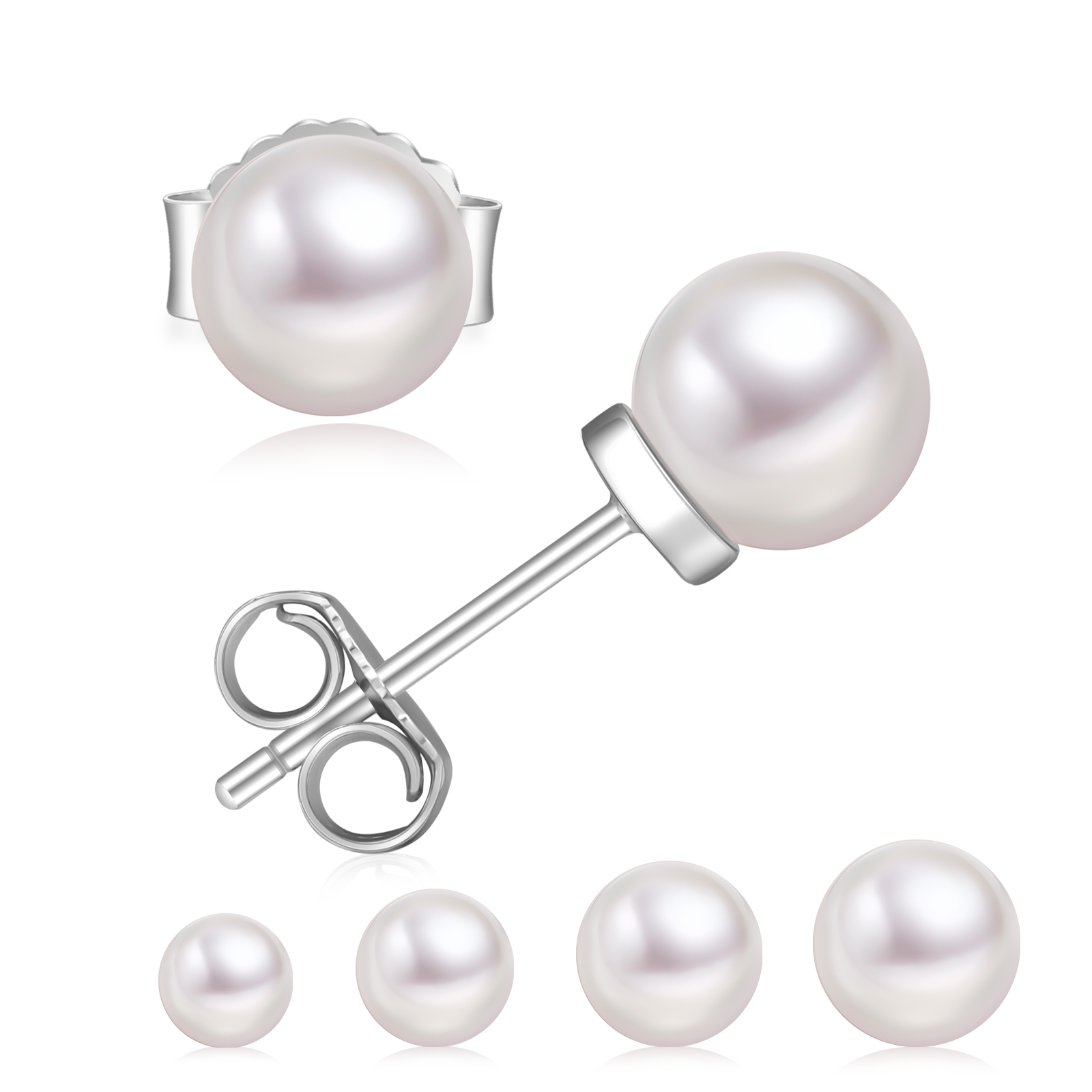 パール ピアス 4サイズ S925 KRKC