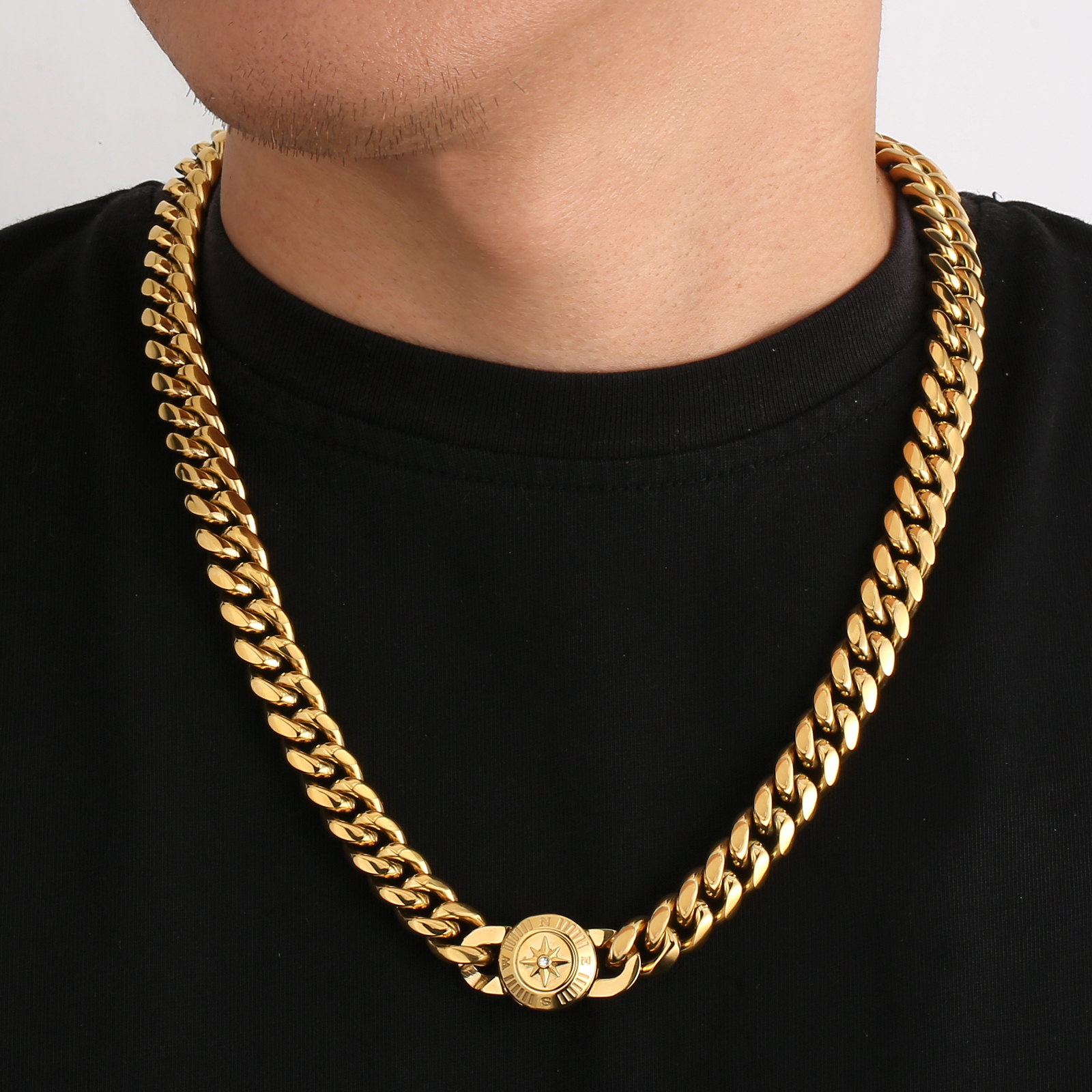 【NEW Compass Button Clasp】12mm 喜平 ネックレス  KRKC