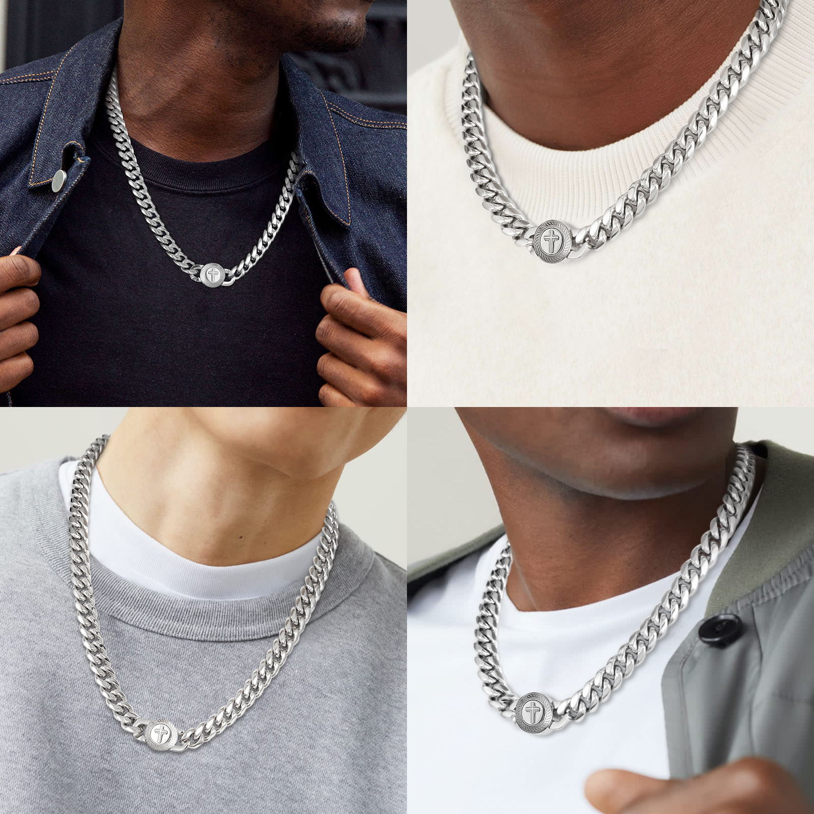 【NEW Cross Button Clasp】12mm 喜平 ネックレス  KRKC