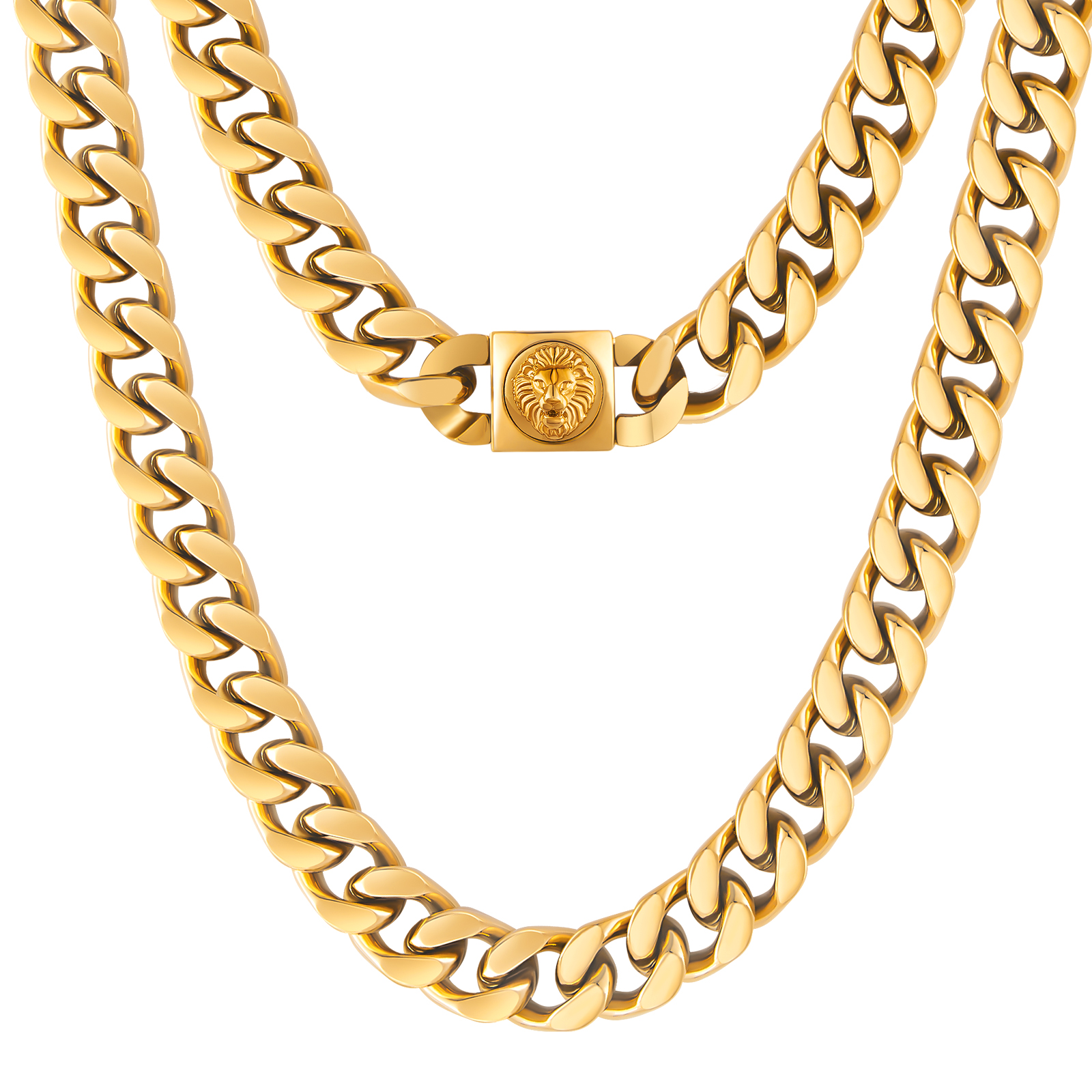 【NEW Lion Button Clasp】4面 喜平 ネックレス 12mm KRKC