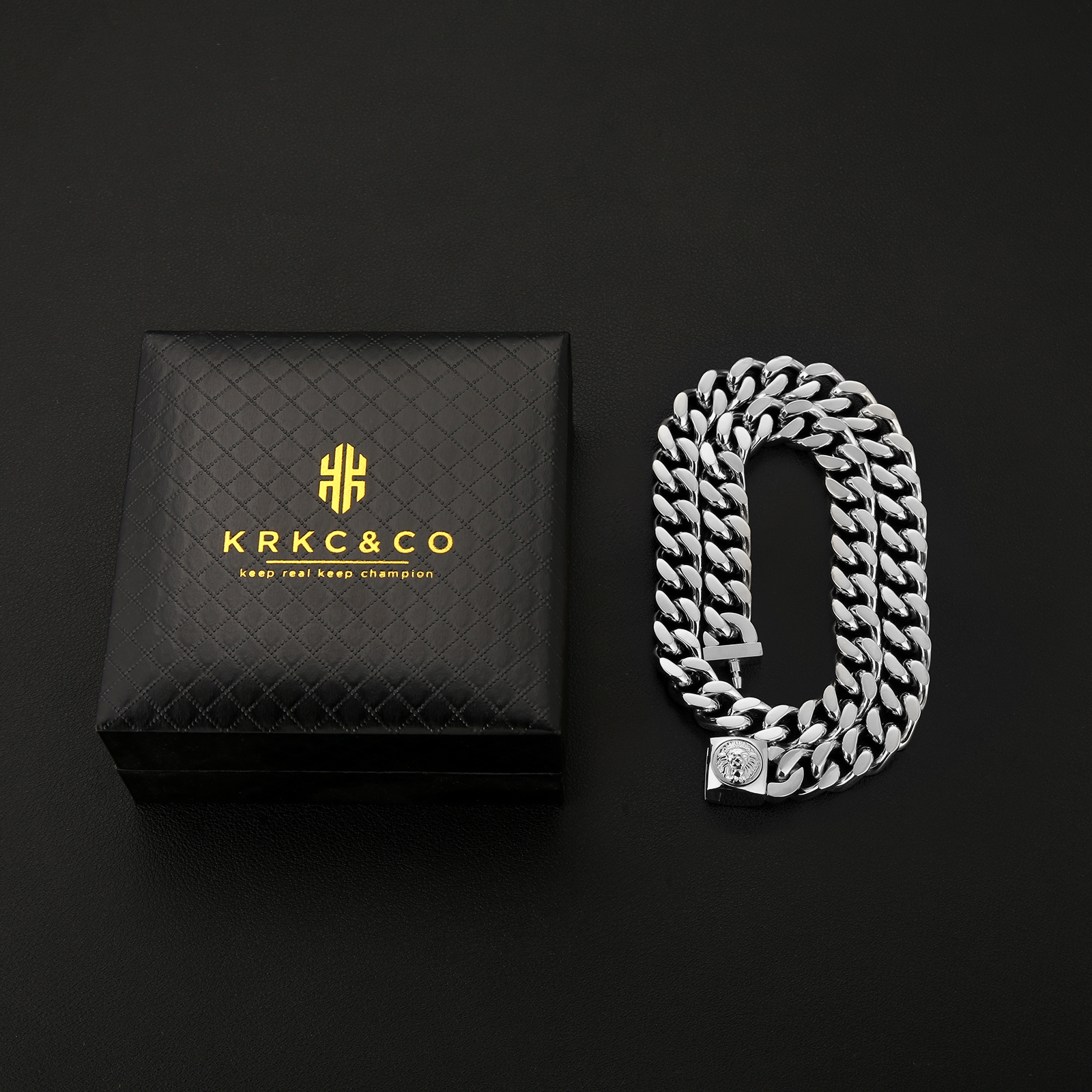 【NEW Lion Button Clasp】4面 喜平 ネックレス 12mm KRKC