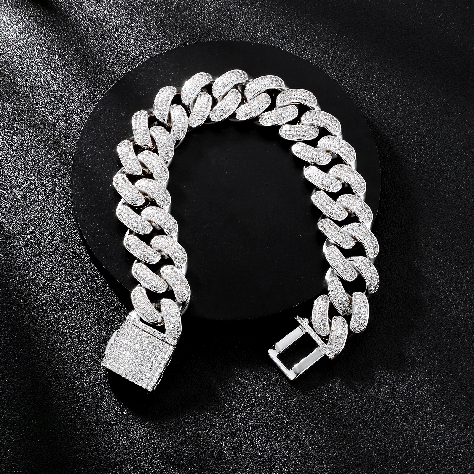 【NEW】18mm CZダイヤ 喜平 キューバンブレスレット