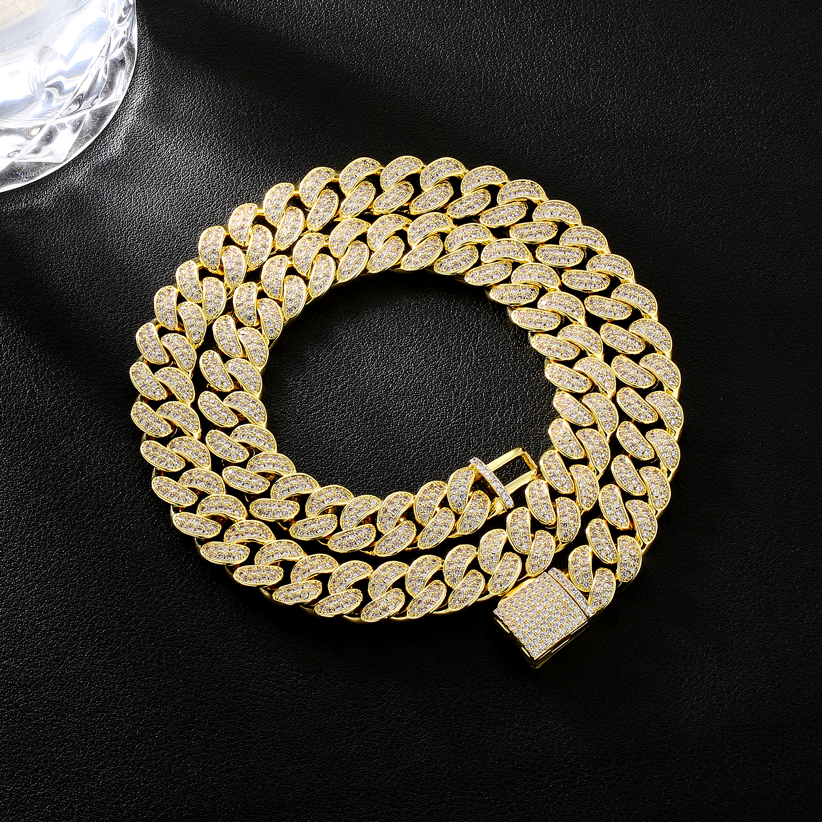 【NEW】12mm CZダイヤ 喜平 キューバンネックレス