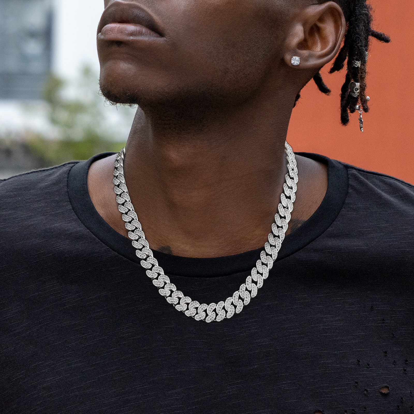 【NEW】12mm CZダイヤ 喜平 キューバンネックレス