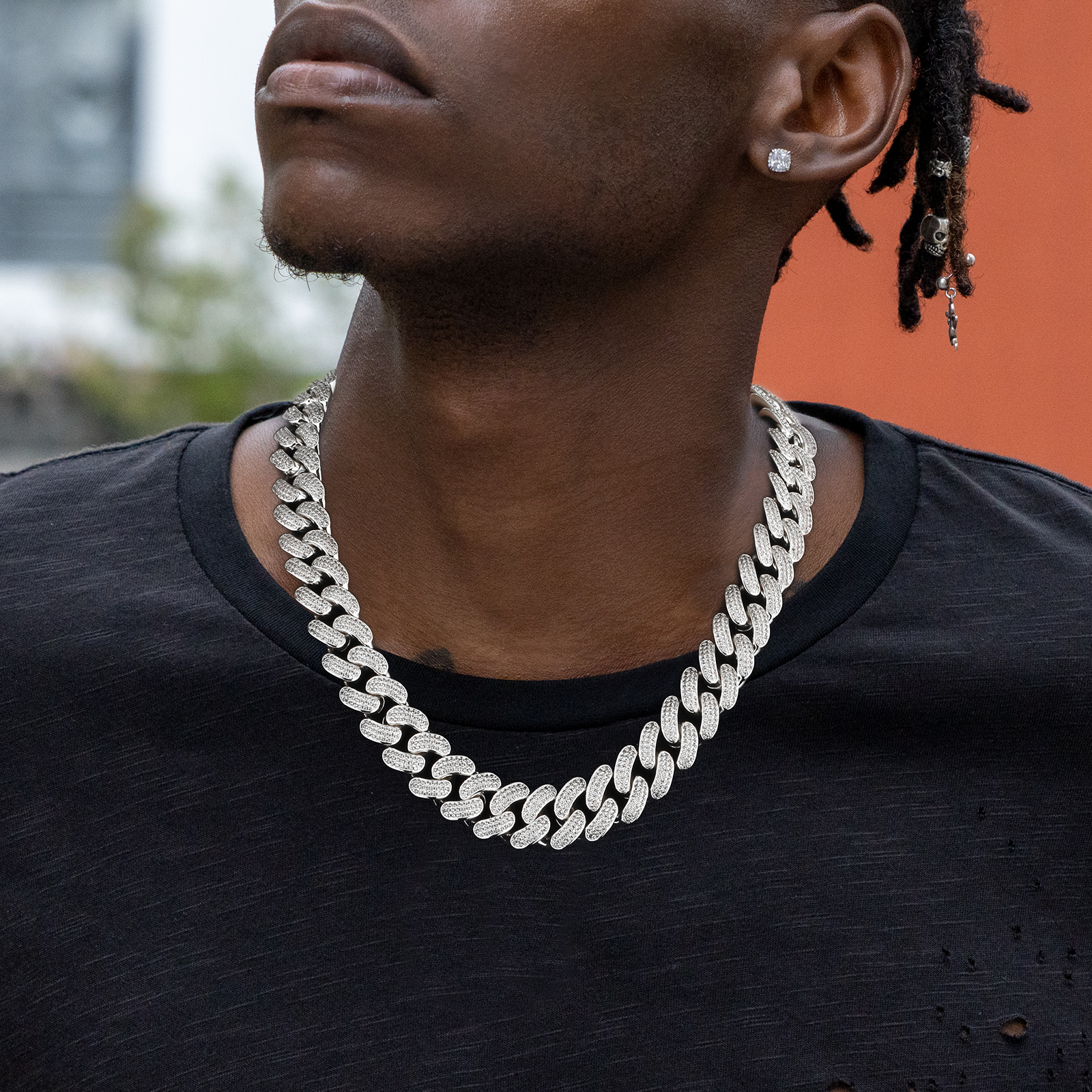 【NEW】18mm CZダイヤ 喜平 キューバンネックレス