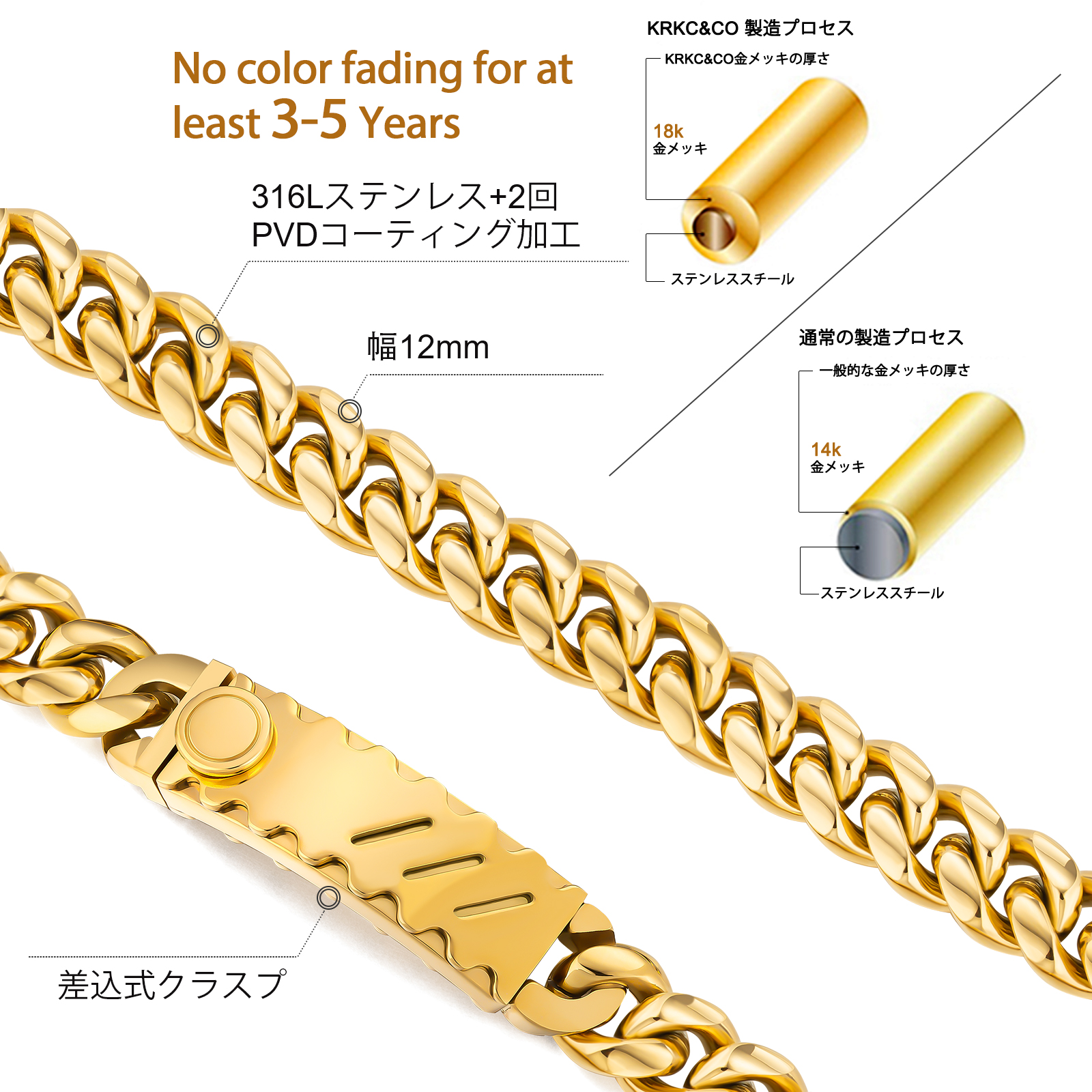 【NEW】12mm 喜平 ブレスレット  KRKC