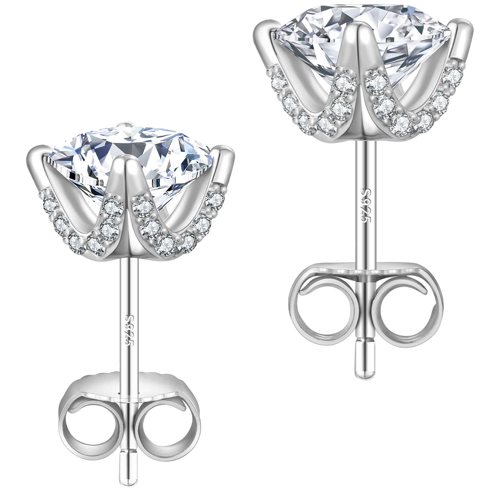 1.0カラット*2 モアサナイト スタッド ピアス S925 0332 KRKC