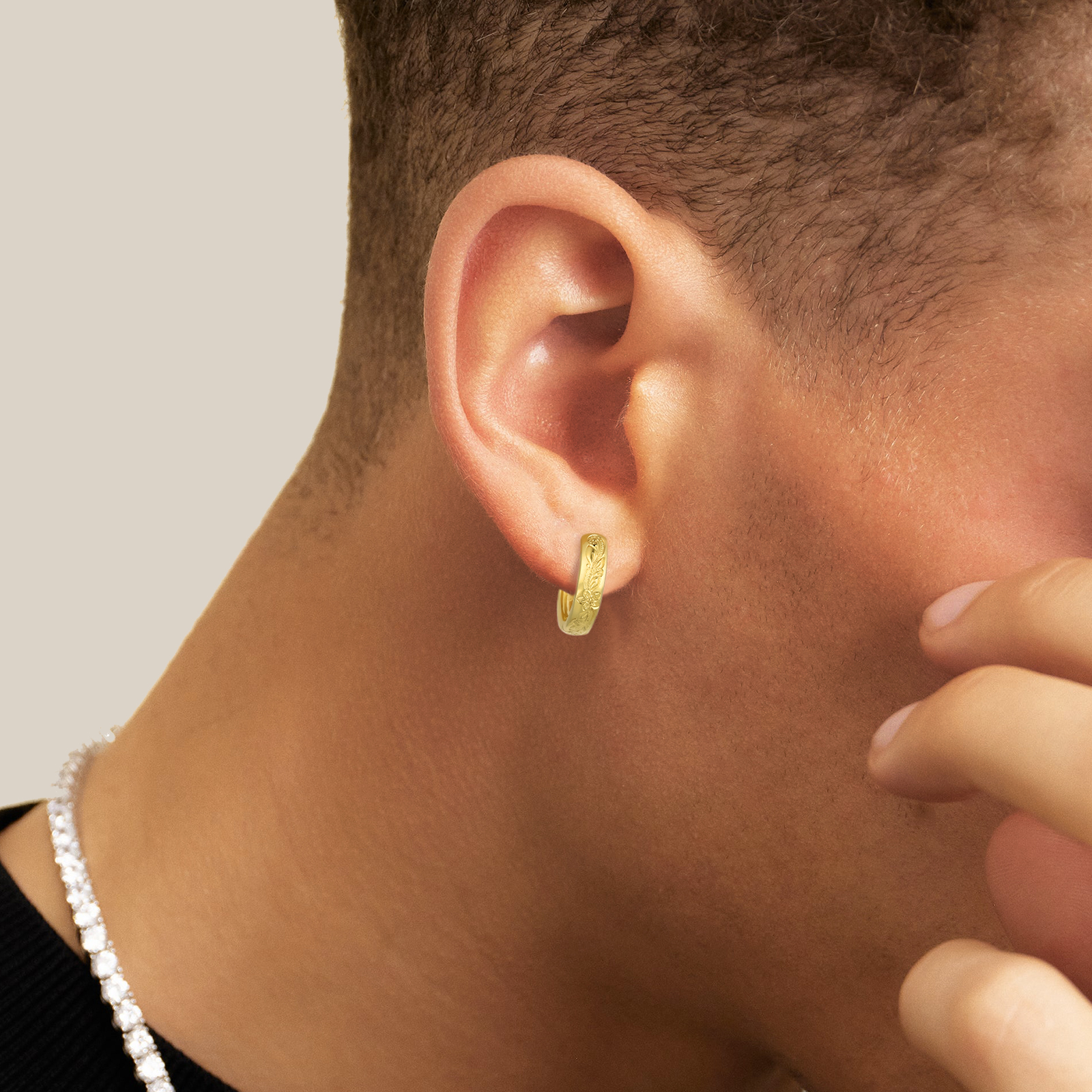 幅15mm ハワイアン フープ ピアス S925 0343 KRKC