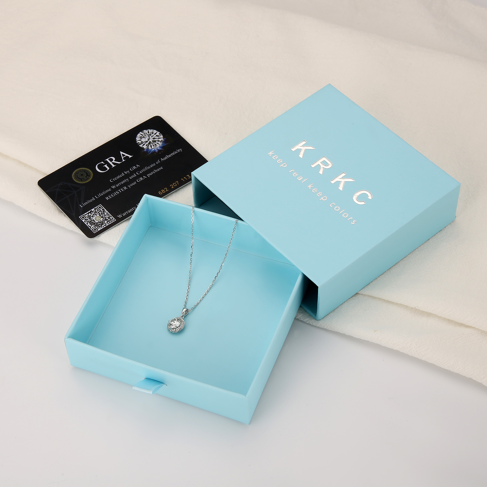 1カラット VVS1 モアサナイト ペンダント ネックレス  0390 KRKC