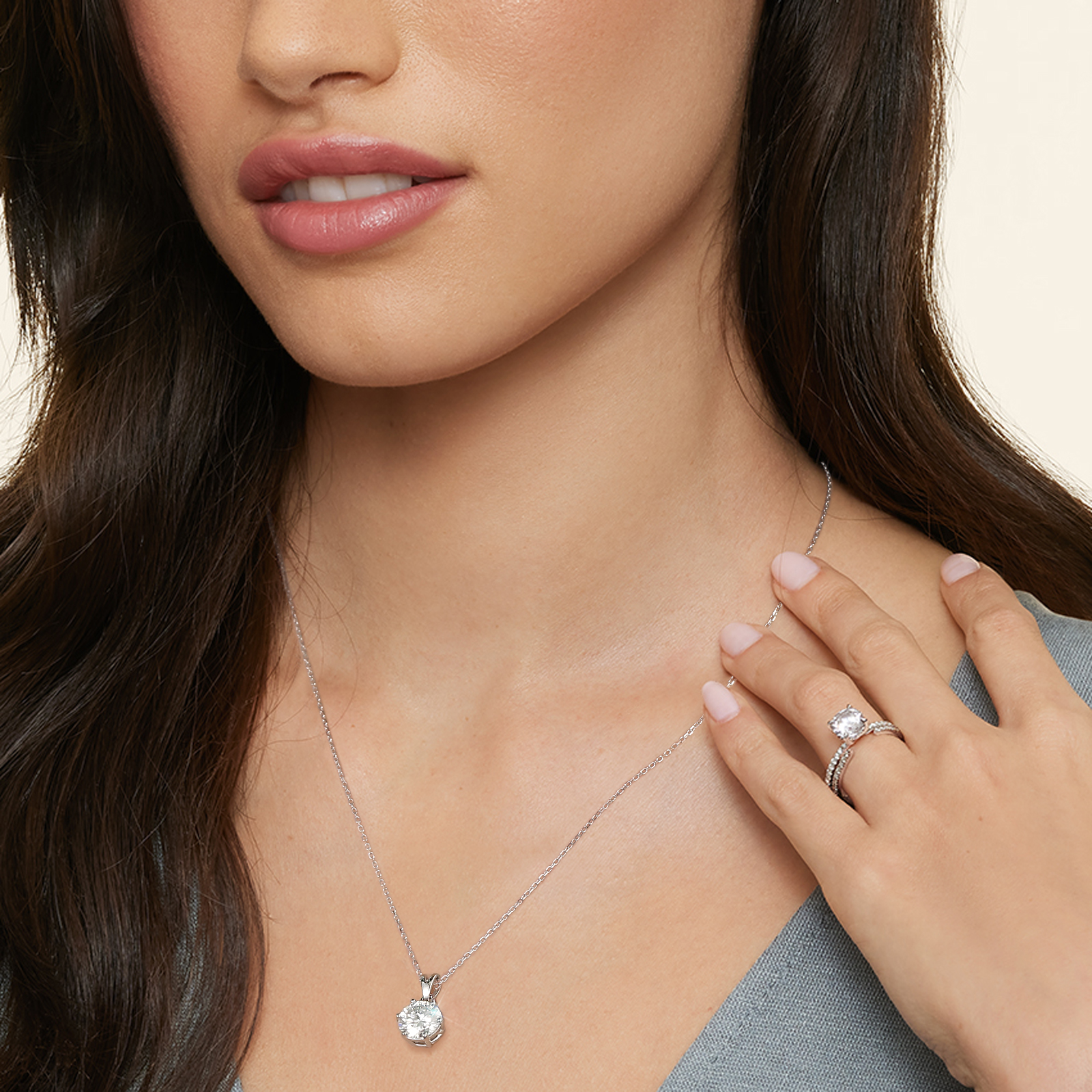 0.5~4.0カラット モアサナイト ペンダント ネックレス レディース VVS1 0394 KRKC