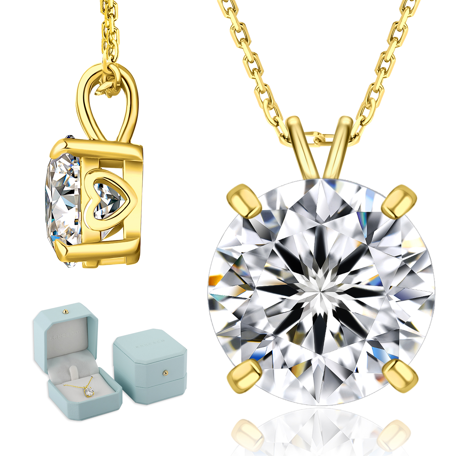 0.5~4.0カラット モアサナイト ペンダント ネックレス レディース VVS1 0407 KRKC