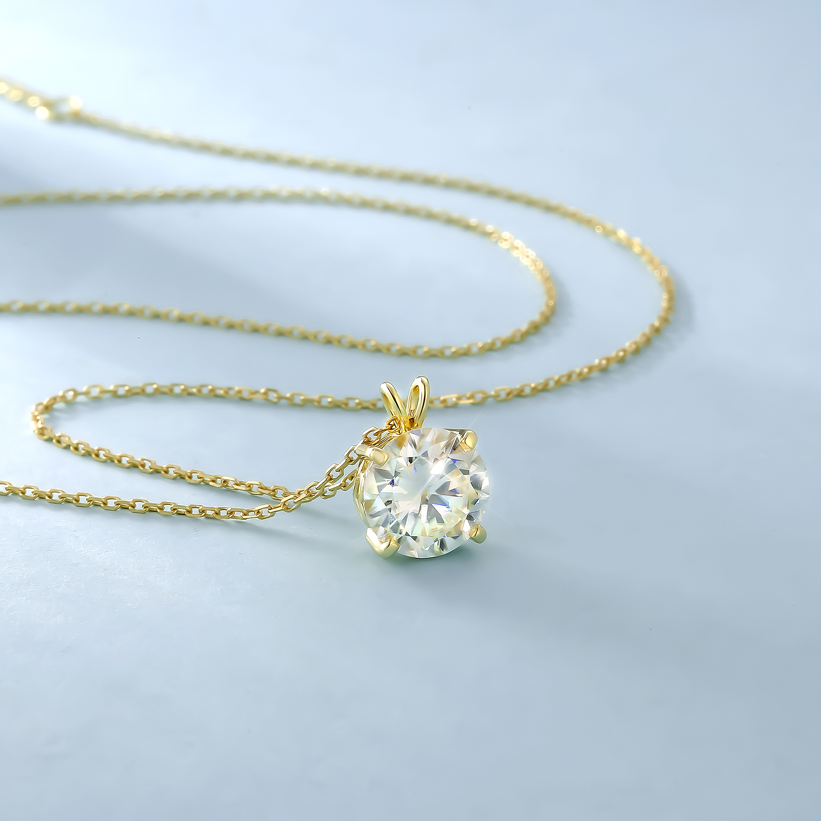 0.5~4.0カラット モアサナイト ペンダント ネックレス レディース VVS1 0407 KRKC