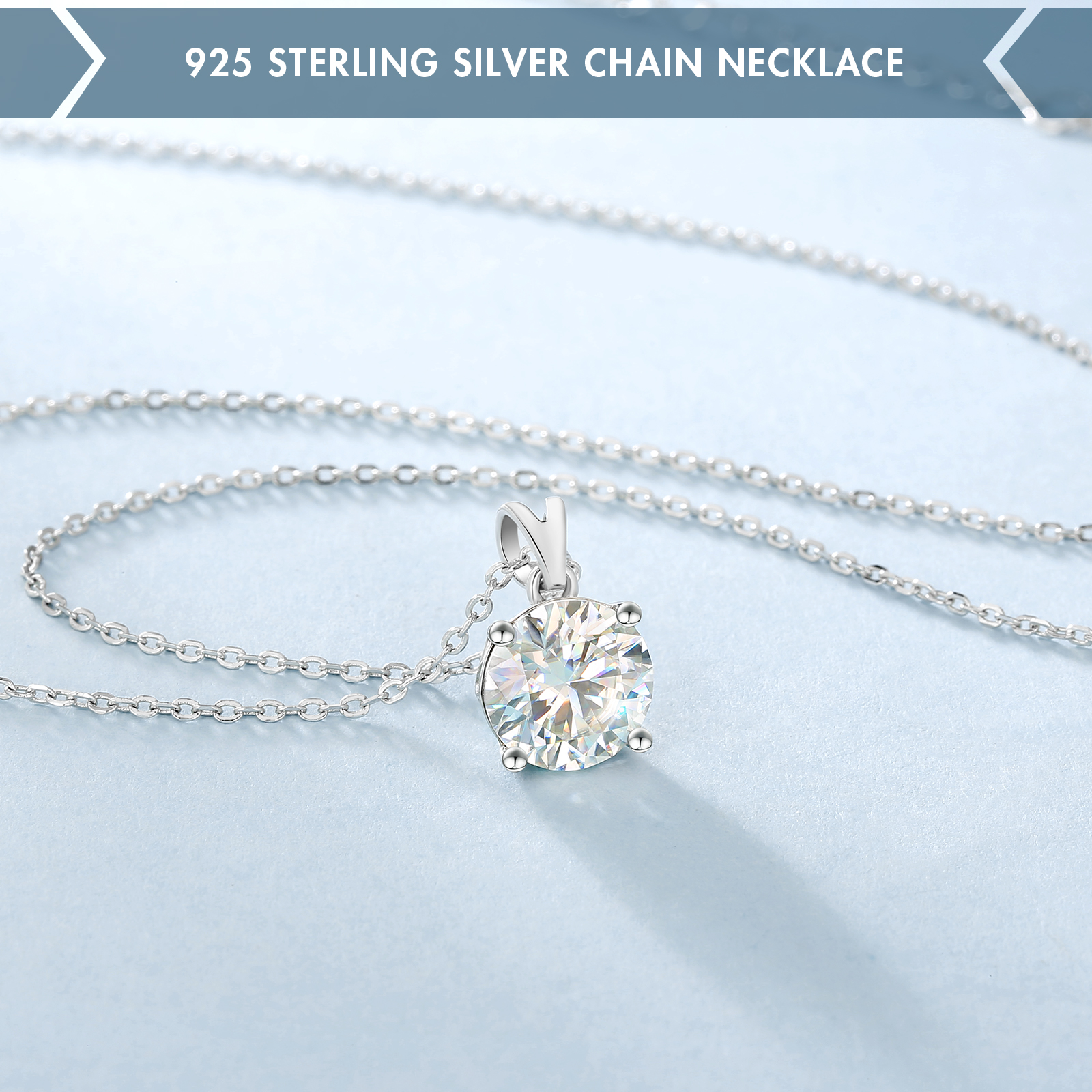 0.5~4.0カラット モアサナイト ペンダント ネックレス レディース VVS1 0413 KRKC