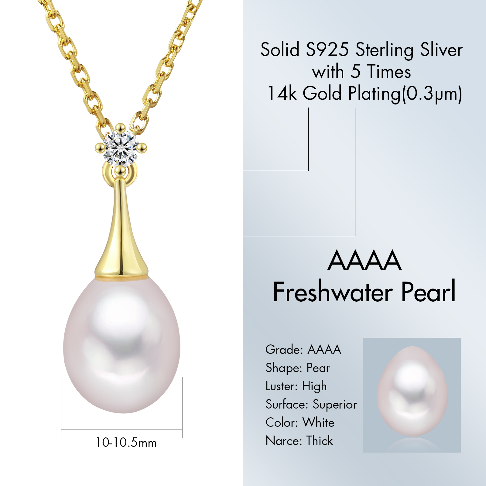 一粒パールネックレス レディース