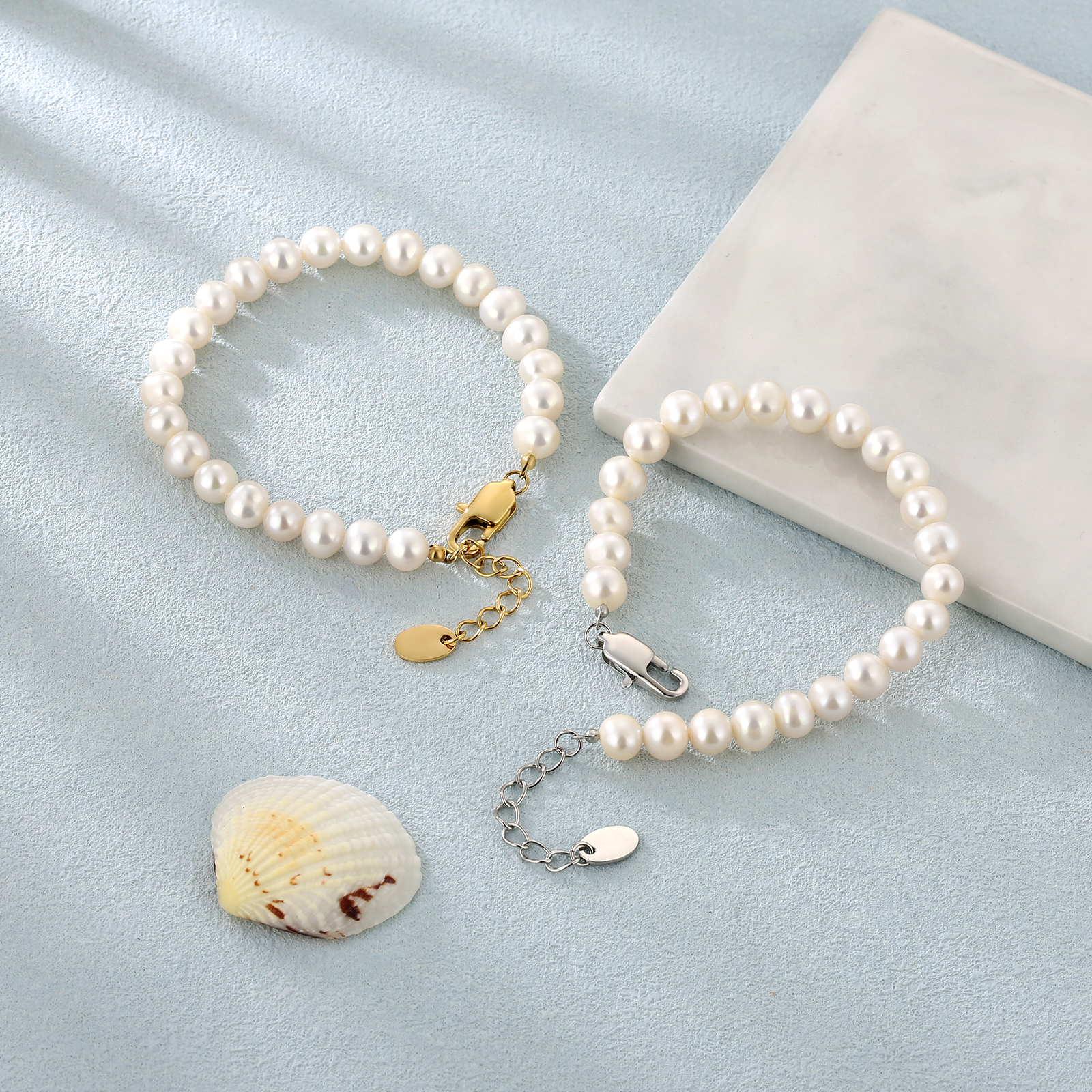 6mm 淡水 パール ブレスレット KRKC