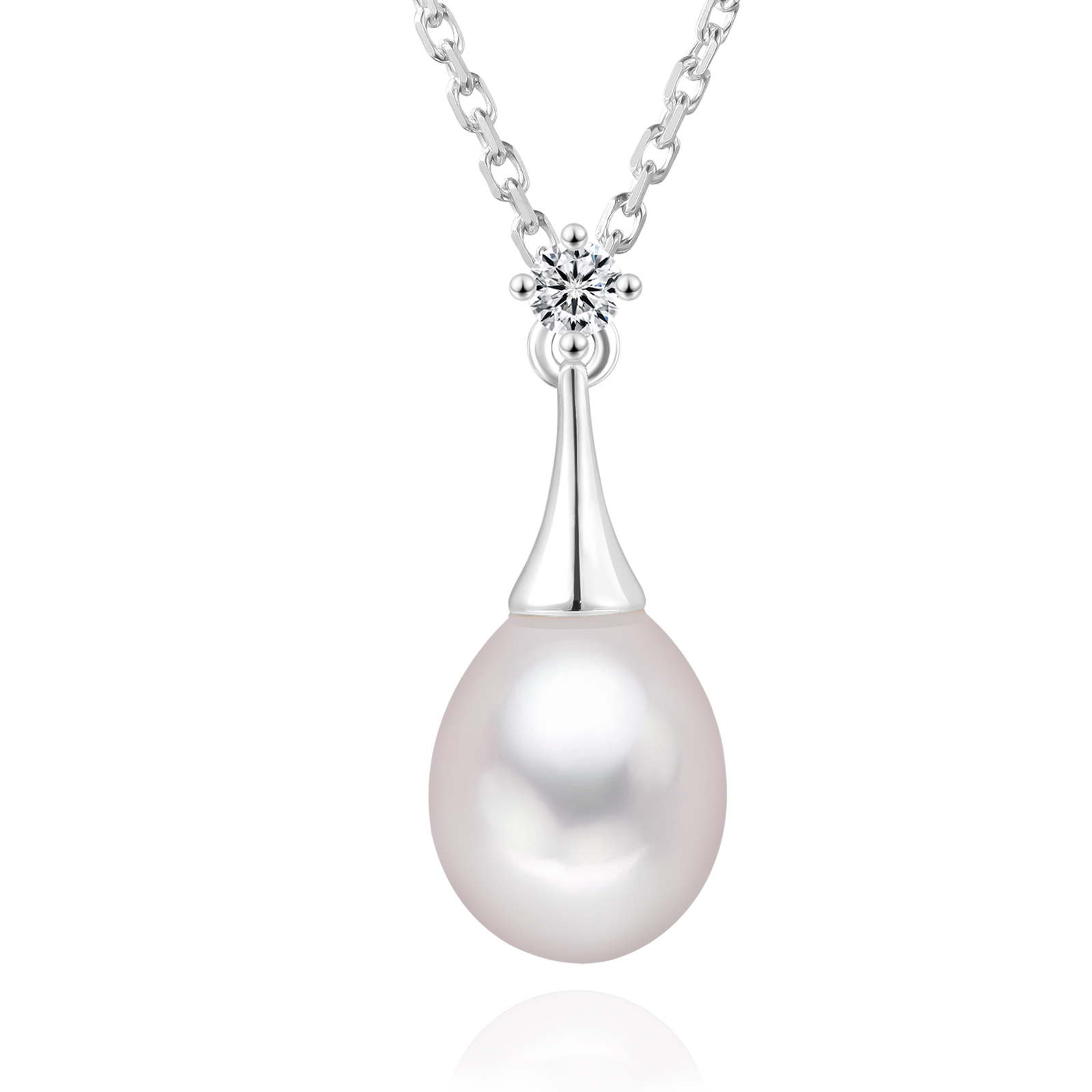 一粒パールネックレス レディース