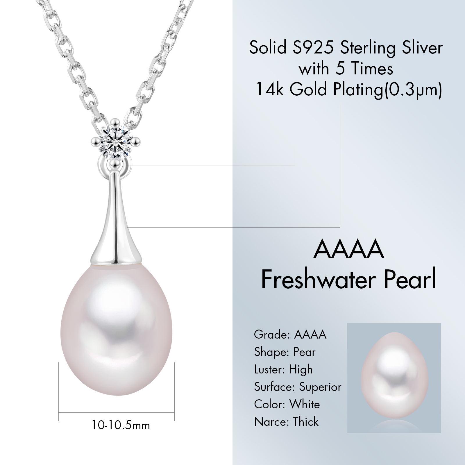 一粒パールネックレス レディース