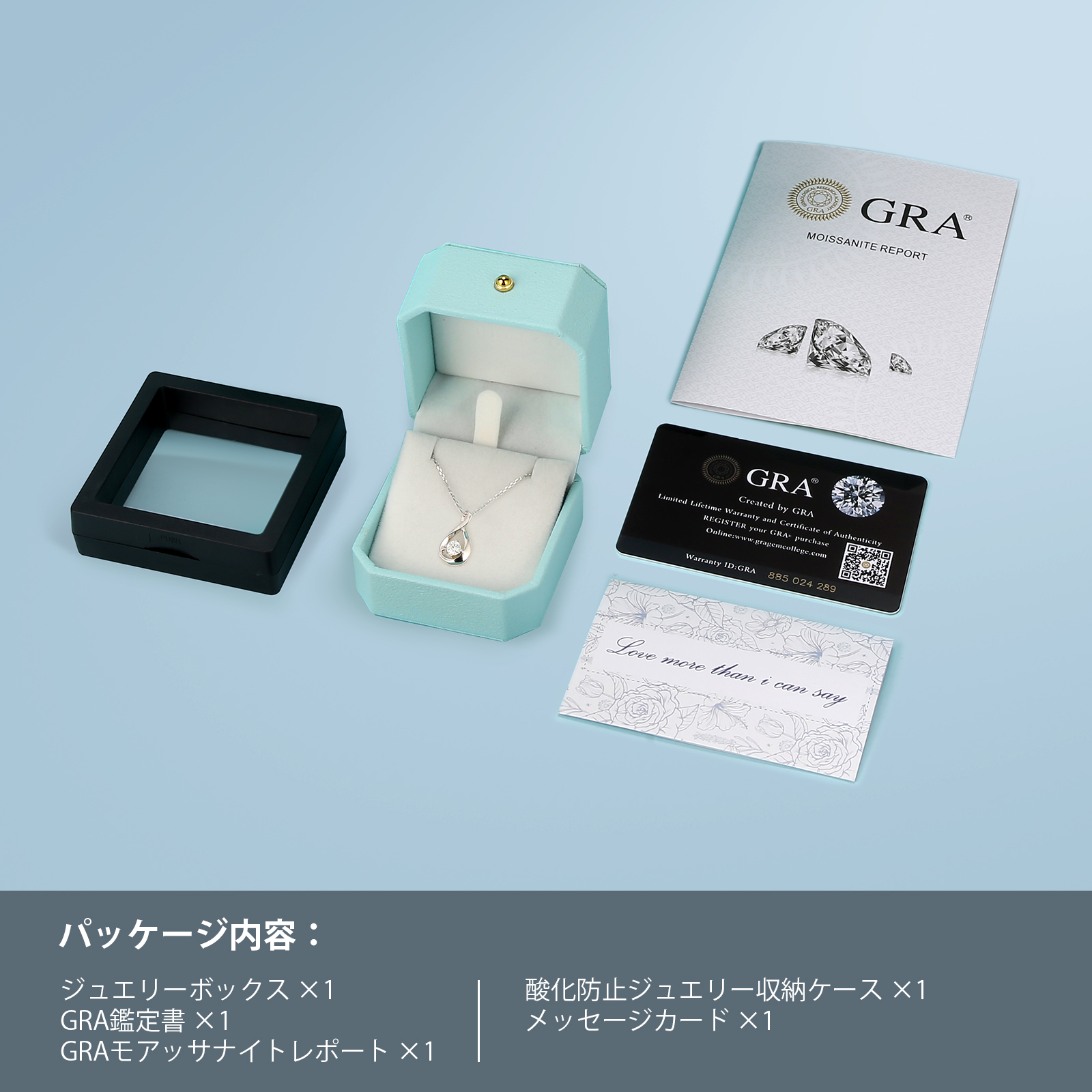 しずく モアサナイト ペンダント ネックレス レディース VVS1 0415 KRKC