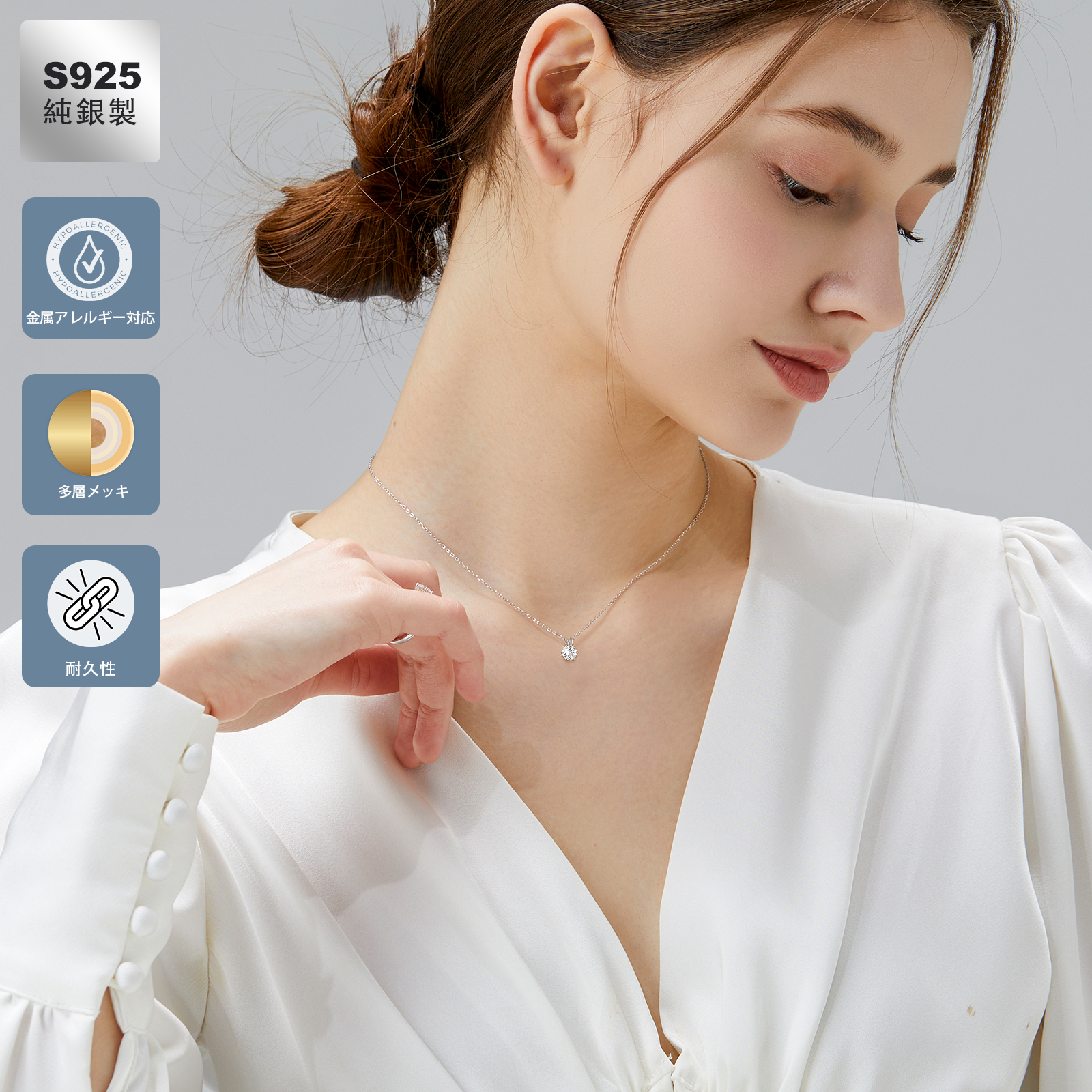 0.5~4.0カラット モアサナイト ペンダント ネックレス レディース VVS1 0420 KRKC