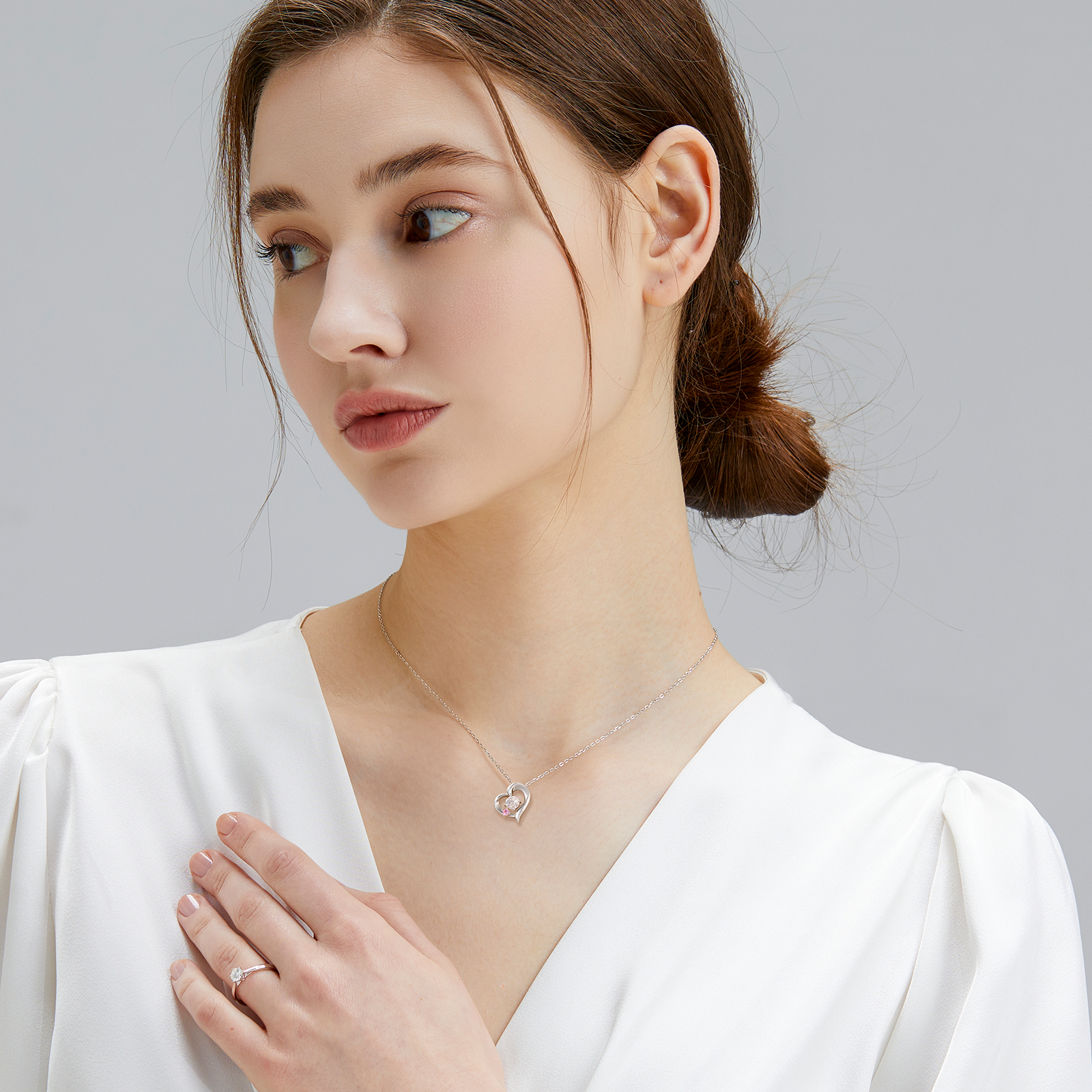 0.3カラット モアサナイト ペンダント ネックレス レディース VVS1 0447 KRKC