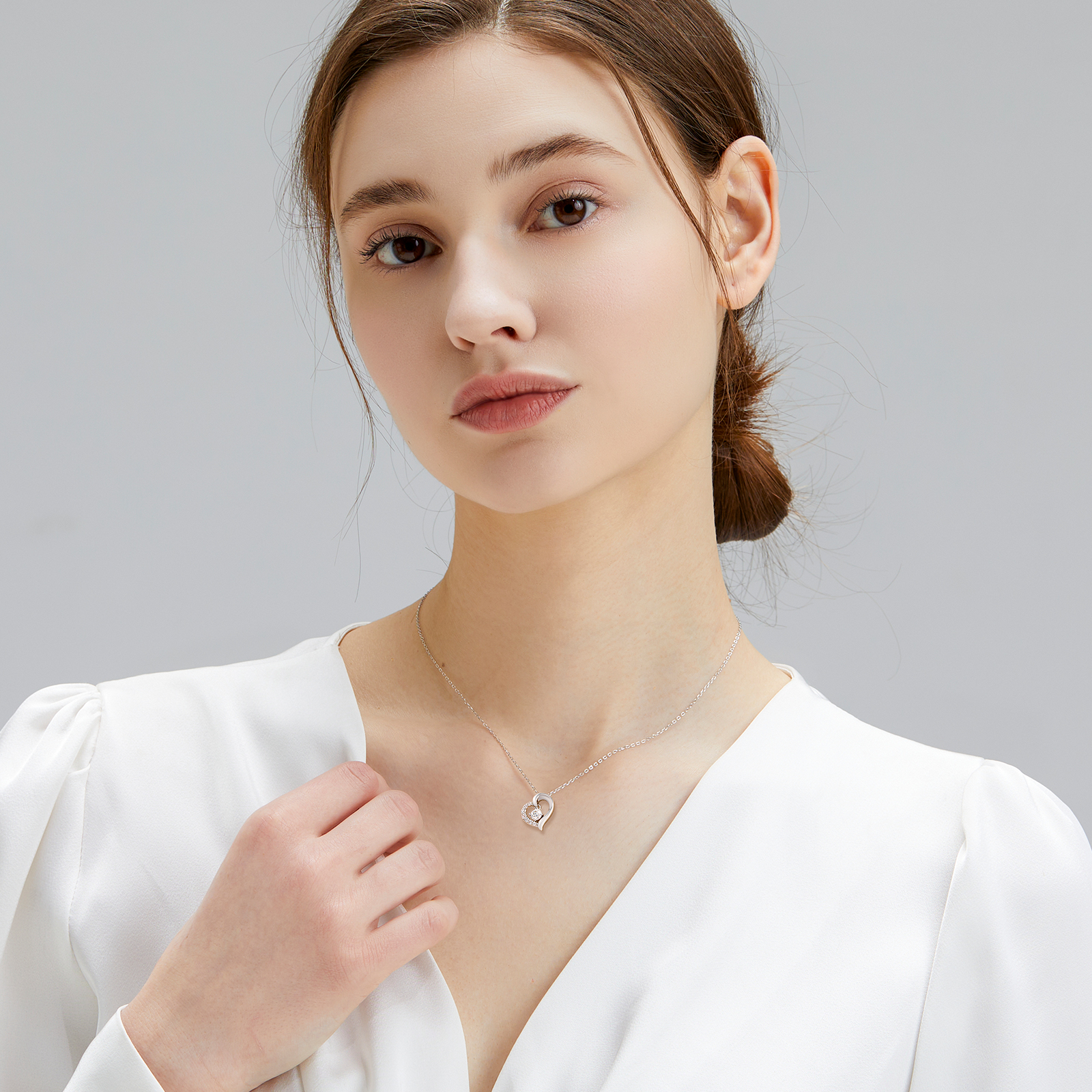 0.3カラット モアサナイト ペンダント ネックレス レディース VVS1 0448 KRKC