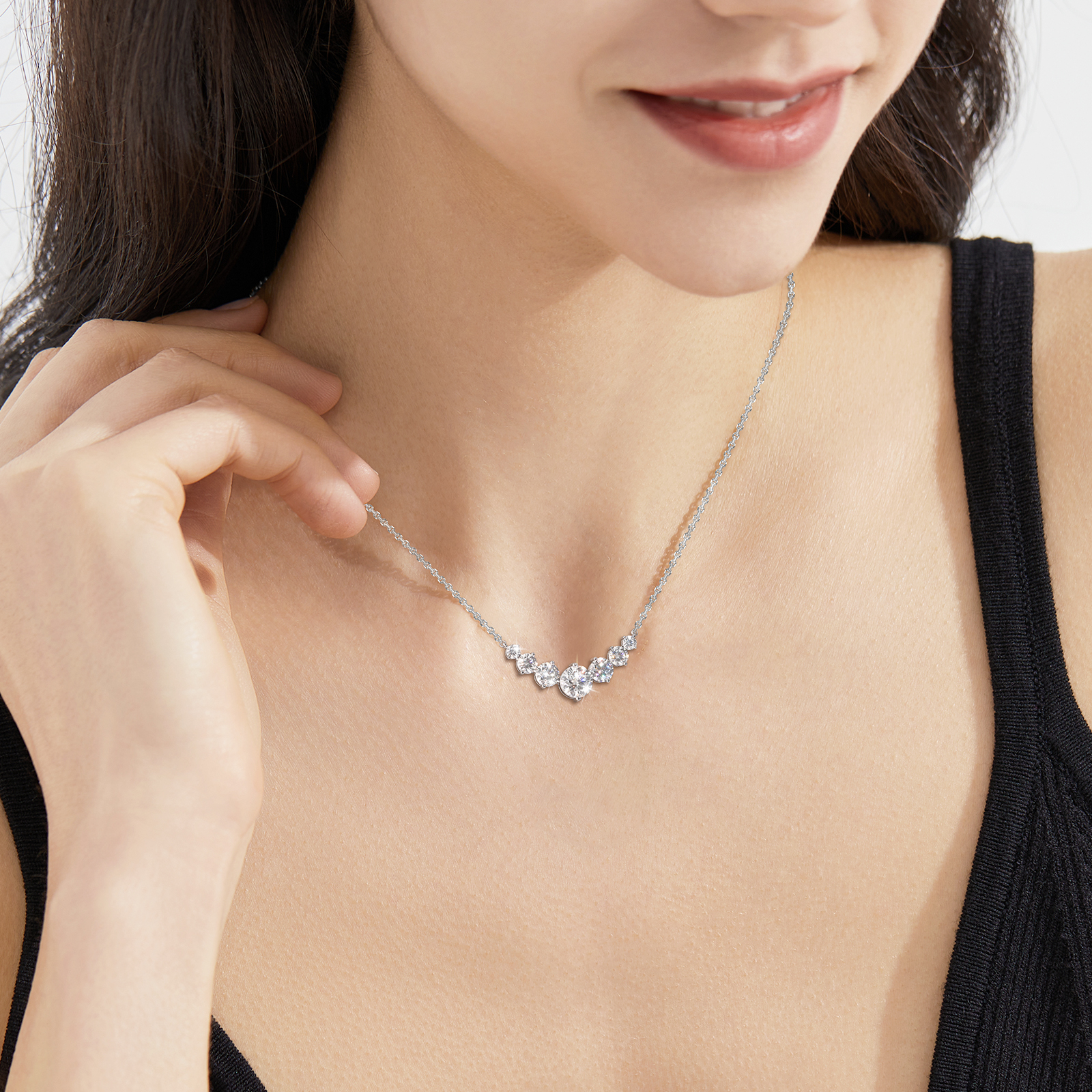 モアサナイト ペンダント ネックレス レディース VVS1 0452 KRKC