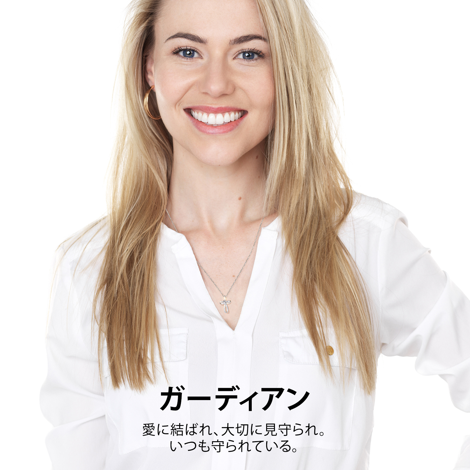 【Twist in Grace】モアサナイト クロス ペンダント ネックレス S925 シルバー 0456 KRKC&CO