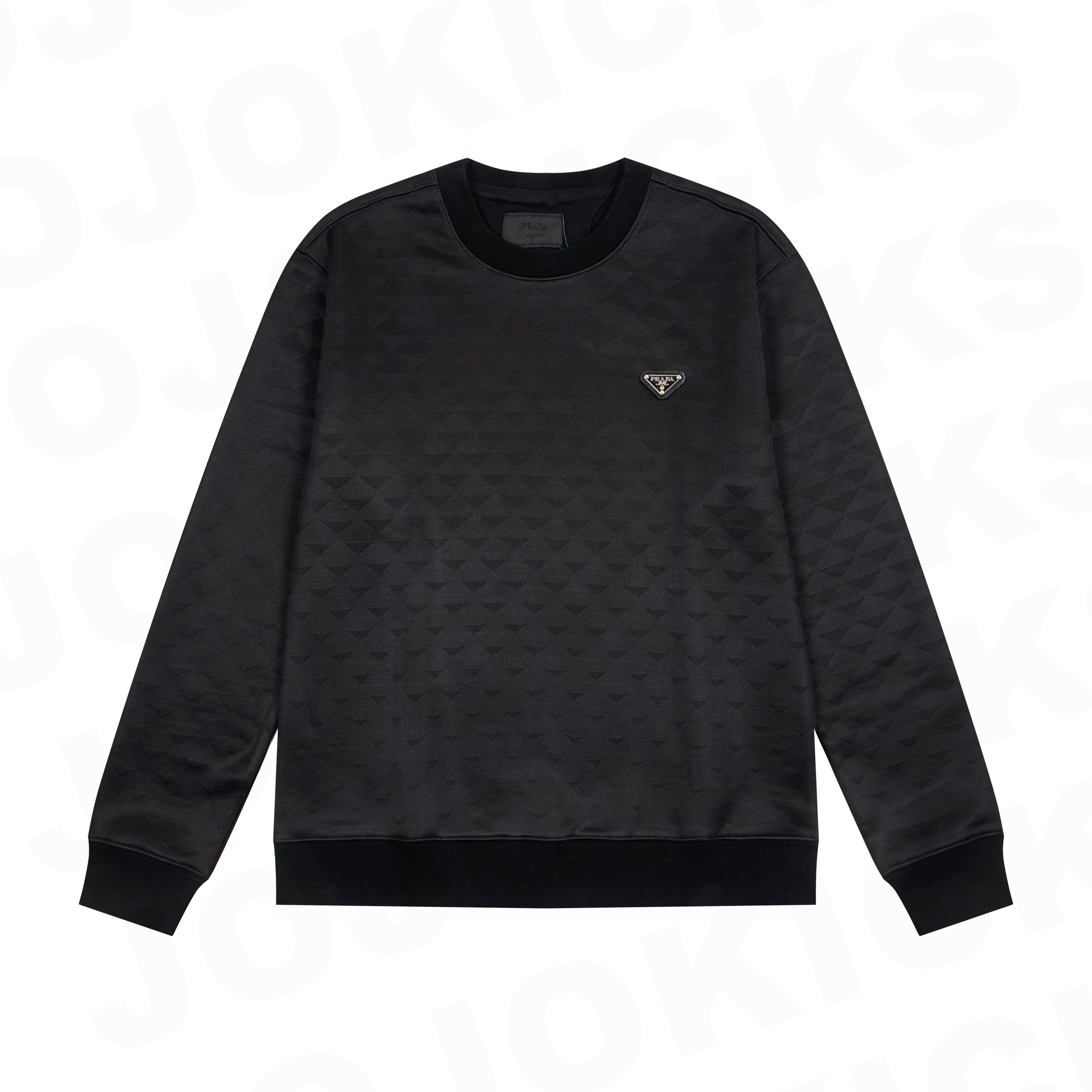 PRADA Monogram Sweatshirt with Triangle Logo (UJL67B-147M-F0002-S-OOO）