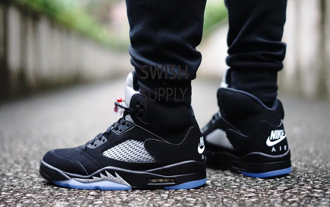 NIKE AIR JORDAN 5 RETRO BLACK METALLIC (2016) （845035-003）