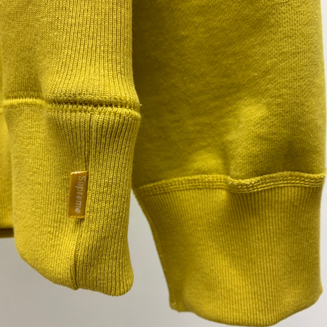 Supreme FW18 Box Logo Crewneck Mustard Classic Round Neck Pullover Unisex Yellow （SUP-FW18-1078）