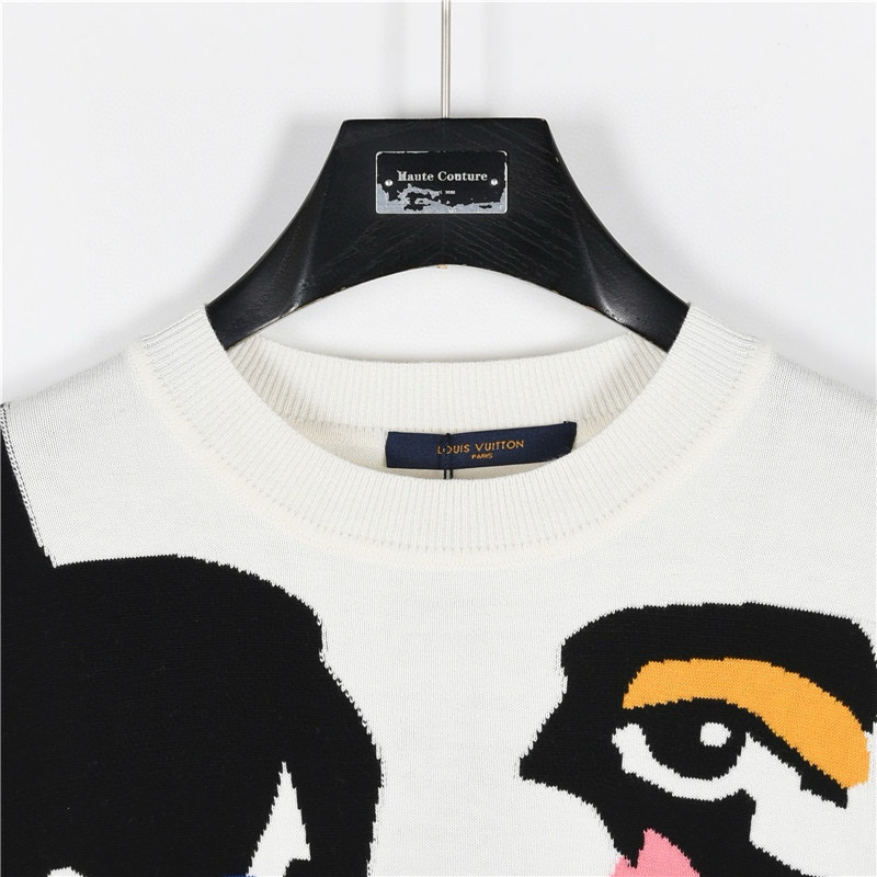 Louis Vuitton Intarsia cashmere wool crew neck（1ABXY7）