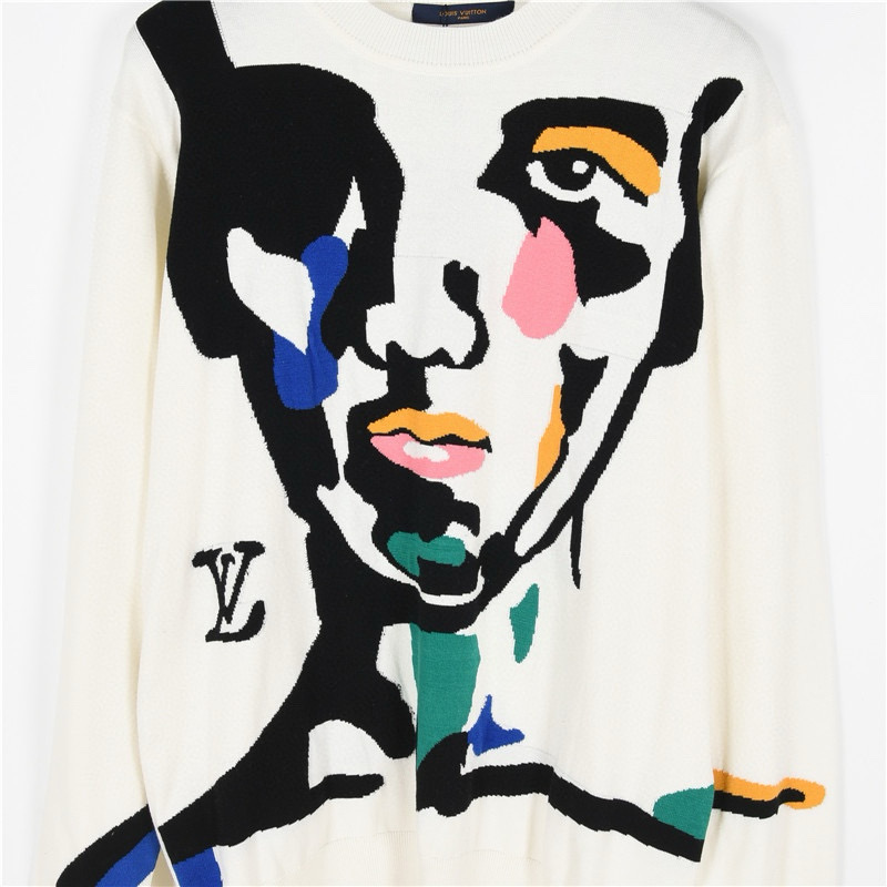 Louis Vuitton Intarsia cashmere wool crew neck（1ABXY7）