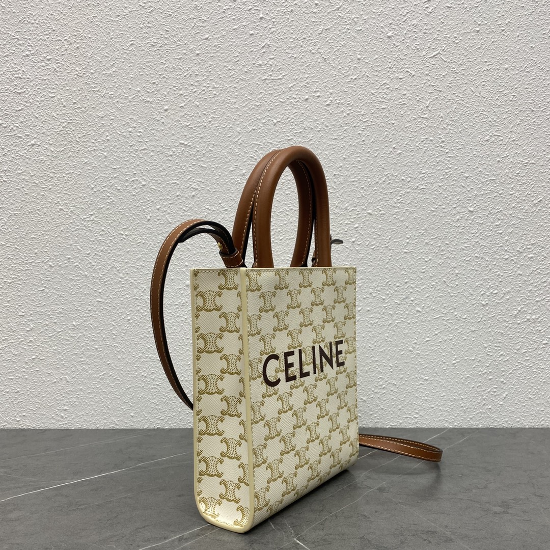 CELINE Cabas Mini Vertical Triomphe Canvas（194372BZK-01BC）