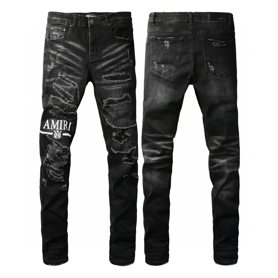 Amiri MA Bar Logo Straight Jean (PS23MDF023-023）