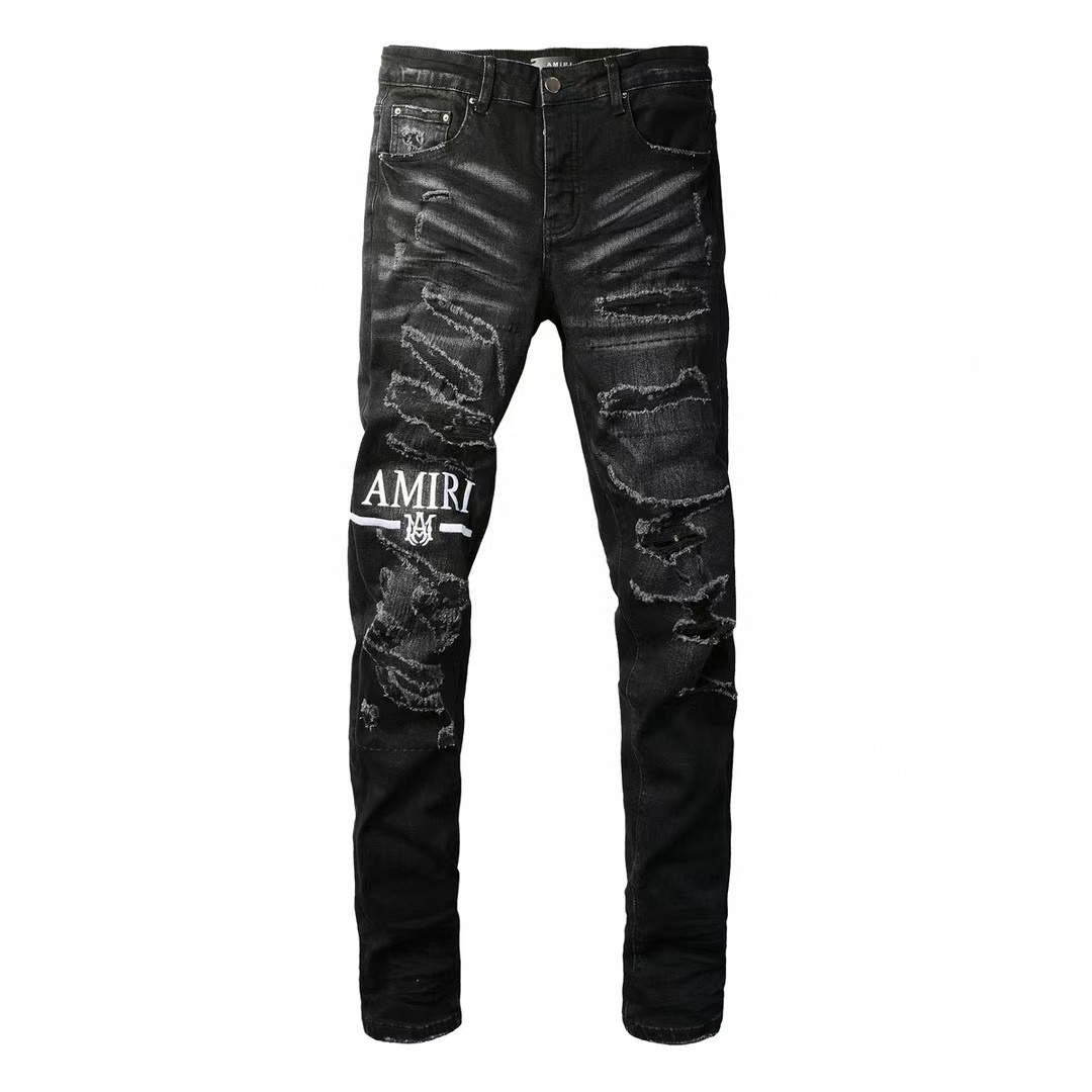 Amiri MA Bar Logo Straight Jean (PS23MDF023-023）
